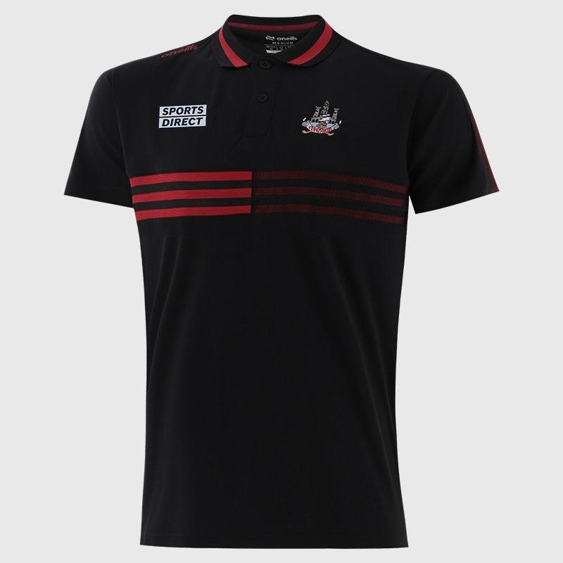Blk/Chilli/Rhod - ONeills - Oneills Cork Short Sleeve Performance Polo Senior - 1