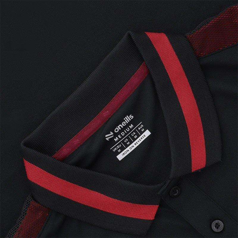 Blk/Chilli/Rhod - ONeills - Oneills Cork Short Sleeve Performance Polo Senior - 5