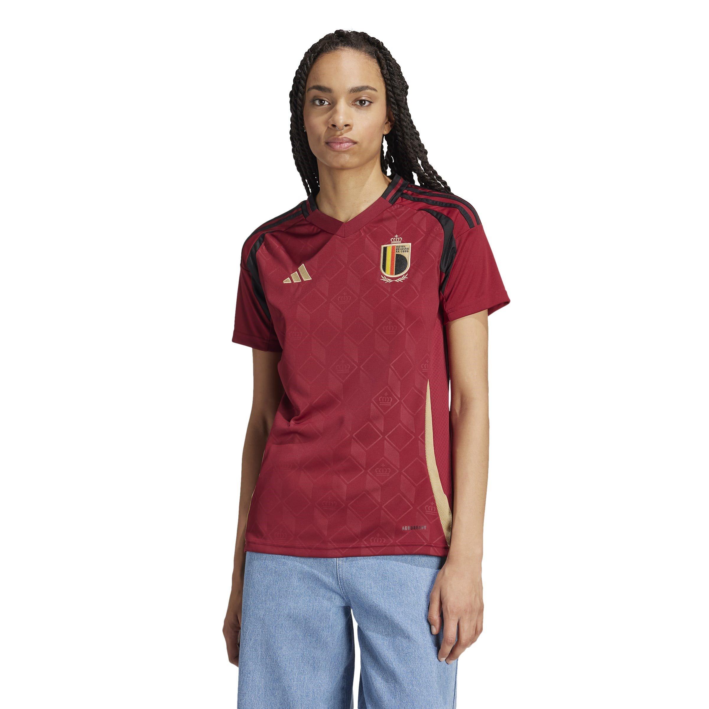 Red - adidas - Belgium Home Shirt 2024 Womens - 3