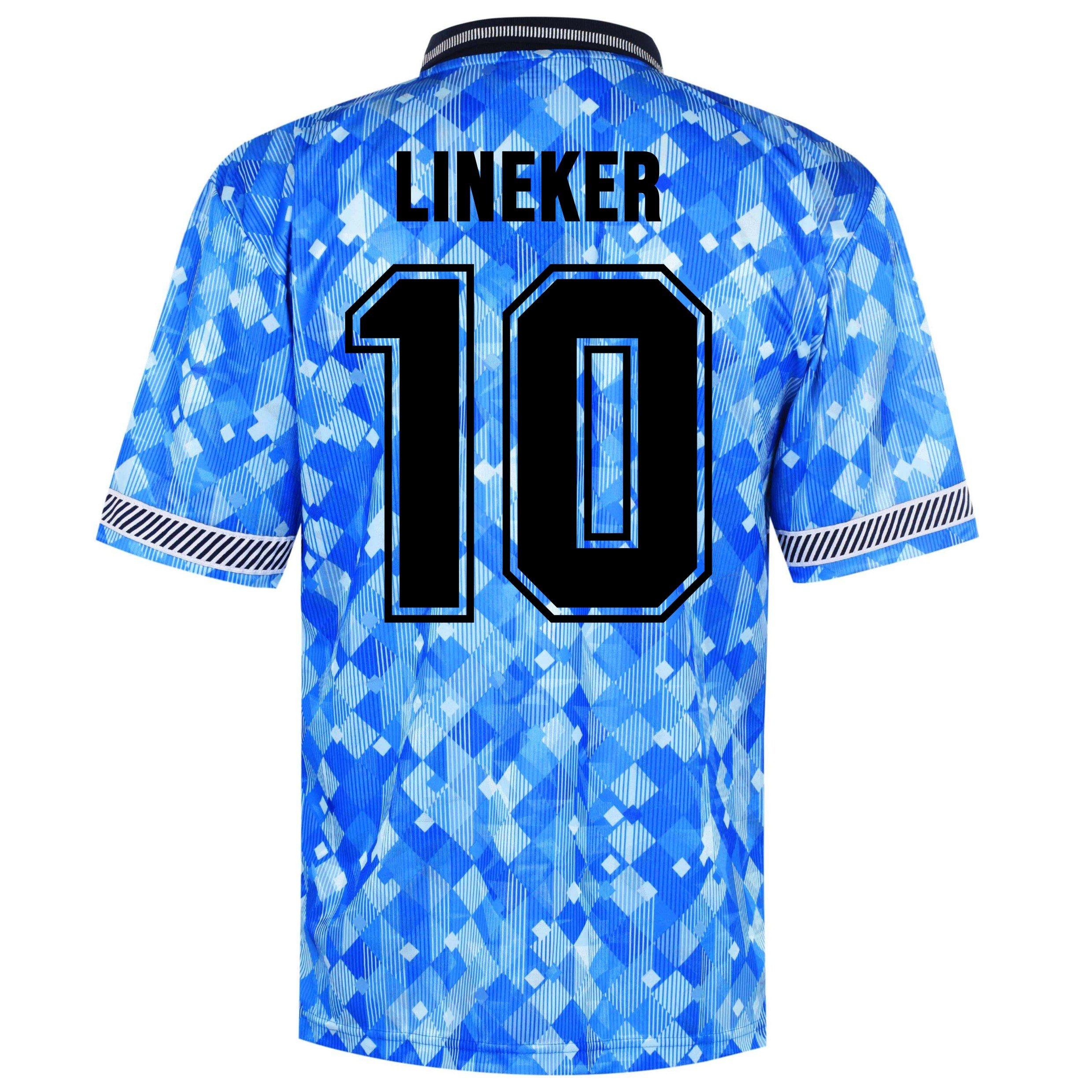 Lineker 10 - Score Draw - Score Draw Mens Lineker England 1990 Home Retro Shirt - 1