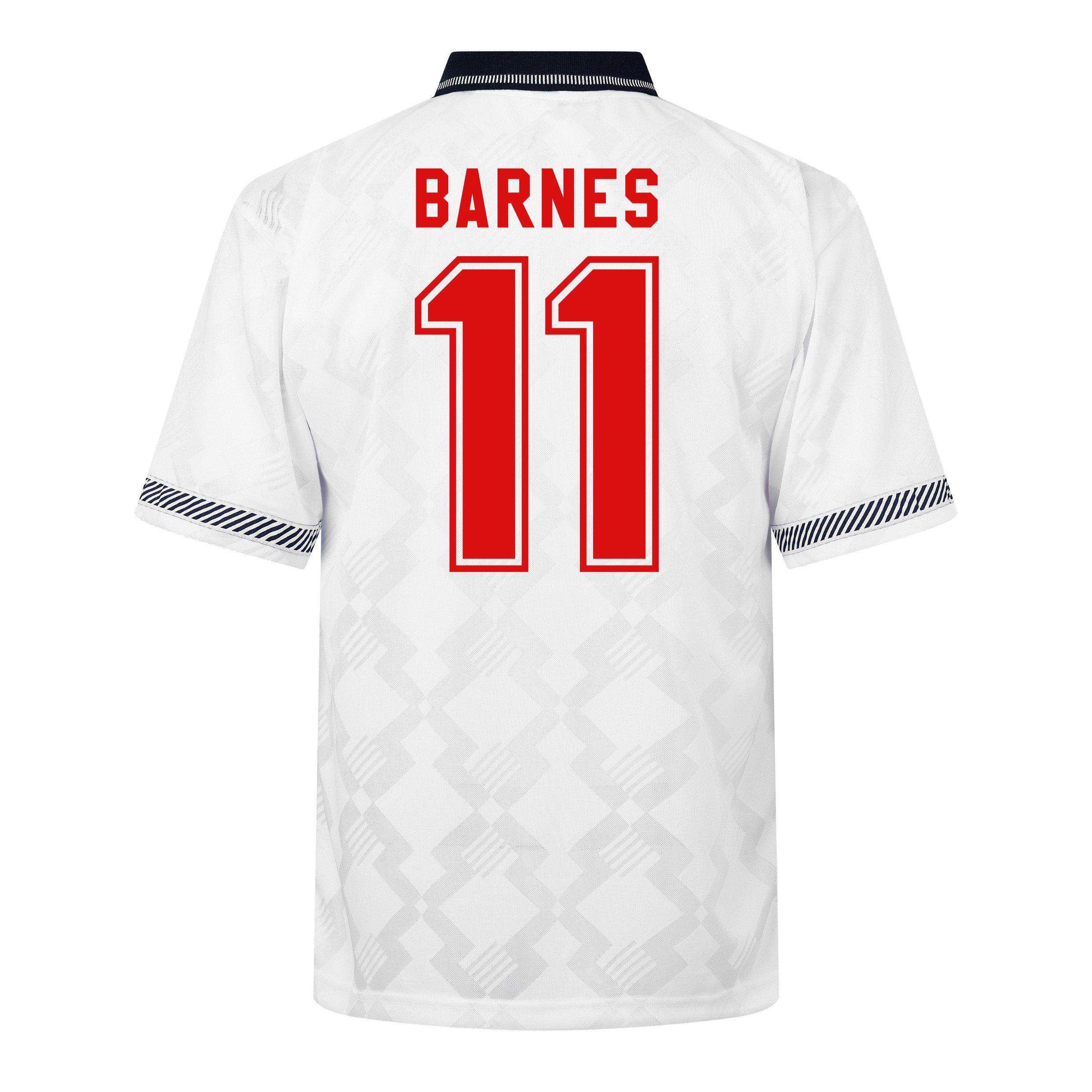 Barnes 11 - Score Draw - Score Draw England Barnes 1990 Home Shirt Mens