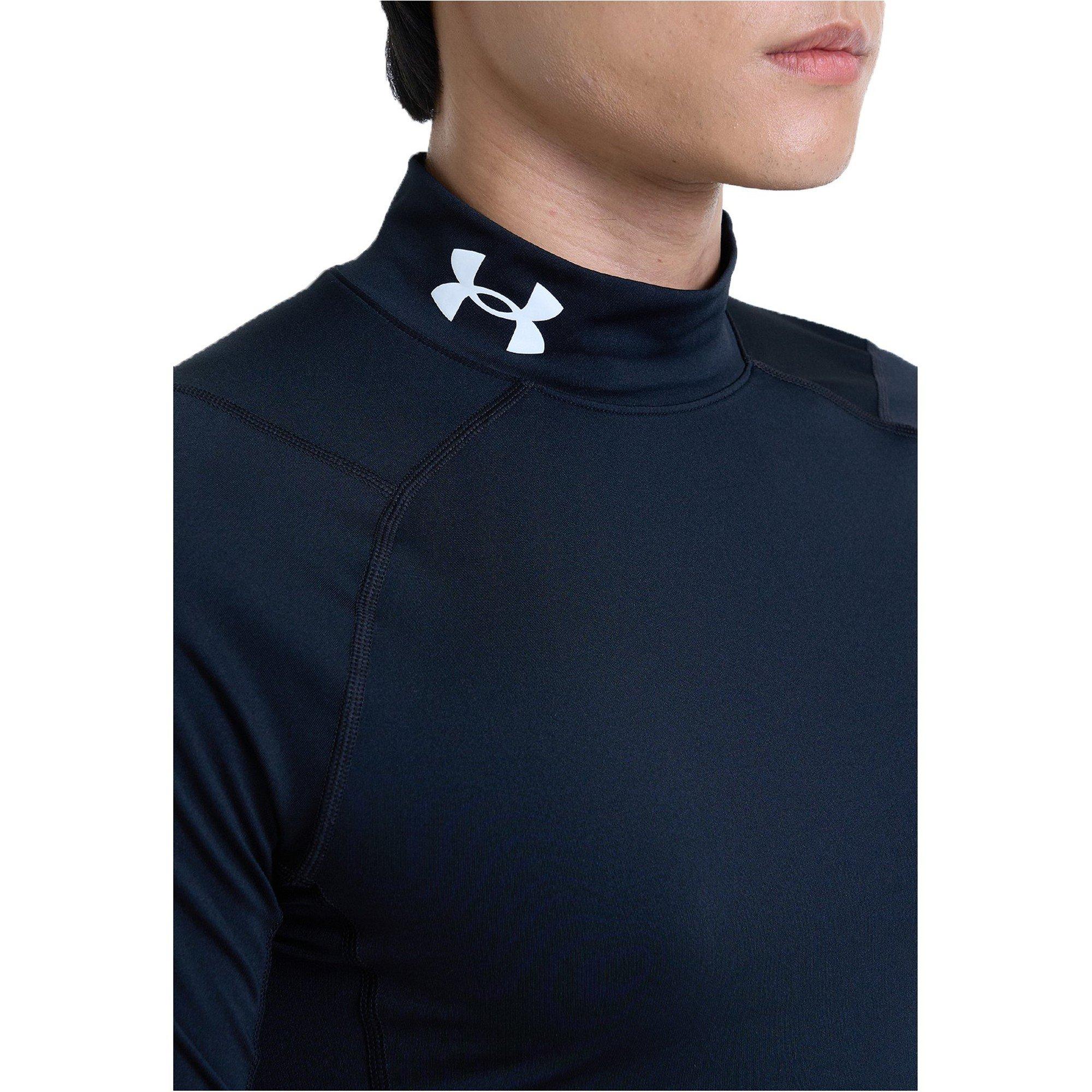 Black/White - Under Armour - Competition Mock Neck Licensed Baselayer Top - 12