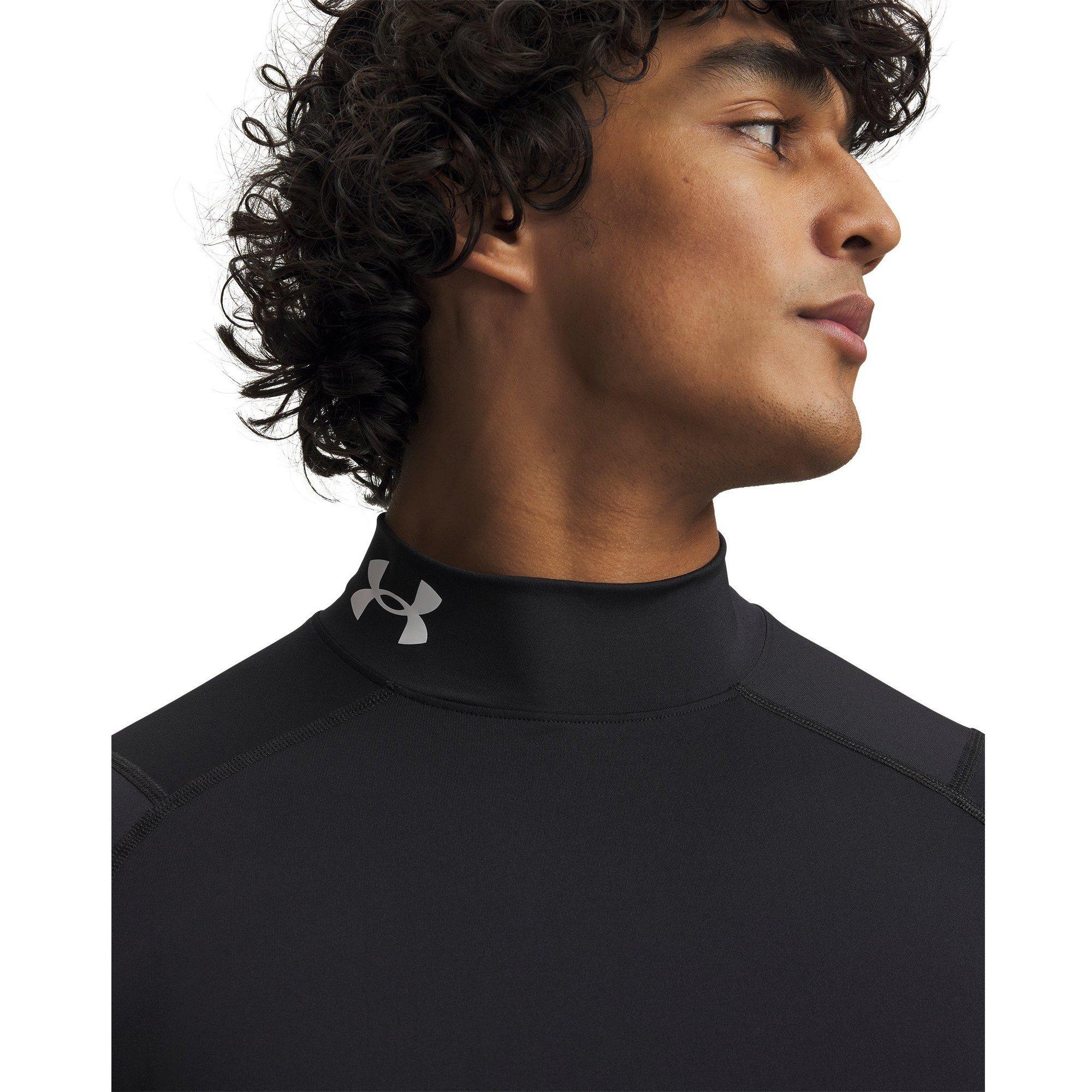 Black/White - Under Armour - Competition Mock Neck Licensed Baselayer Top - 14