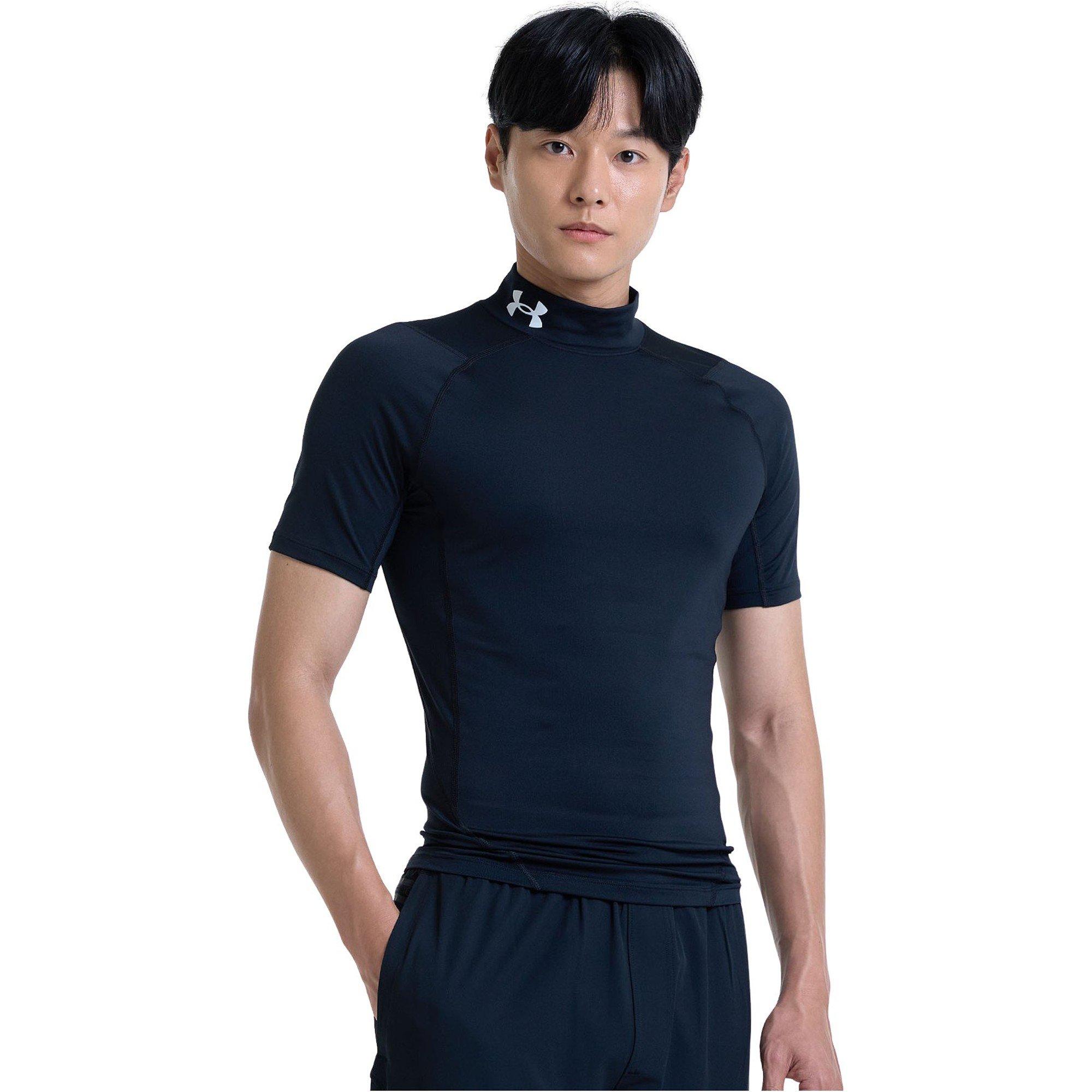 Black/White - Under Armour - Competition Mock Neck Licensed Baselayer Top - 9