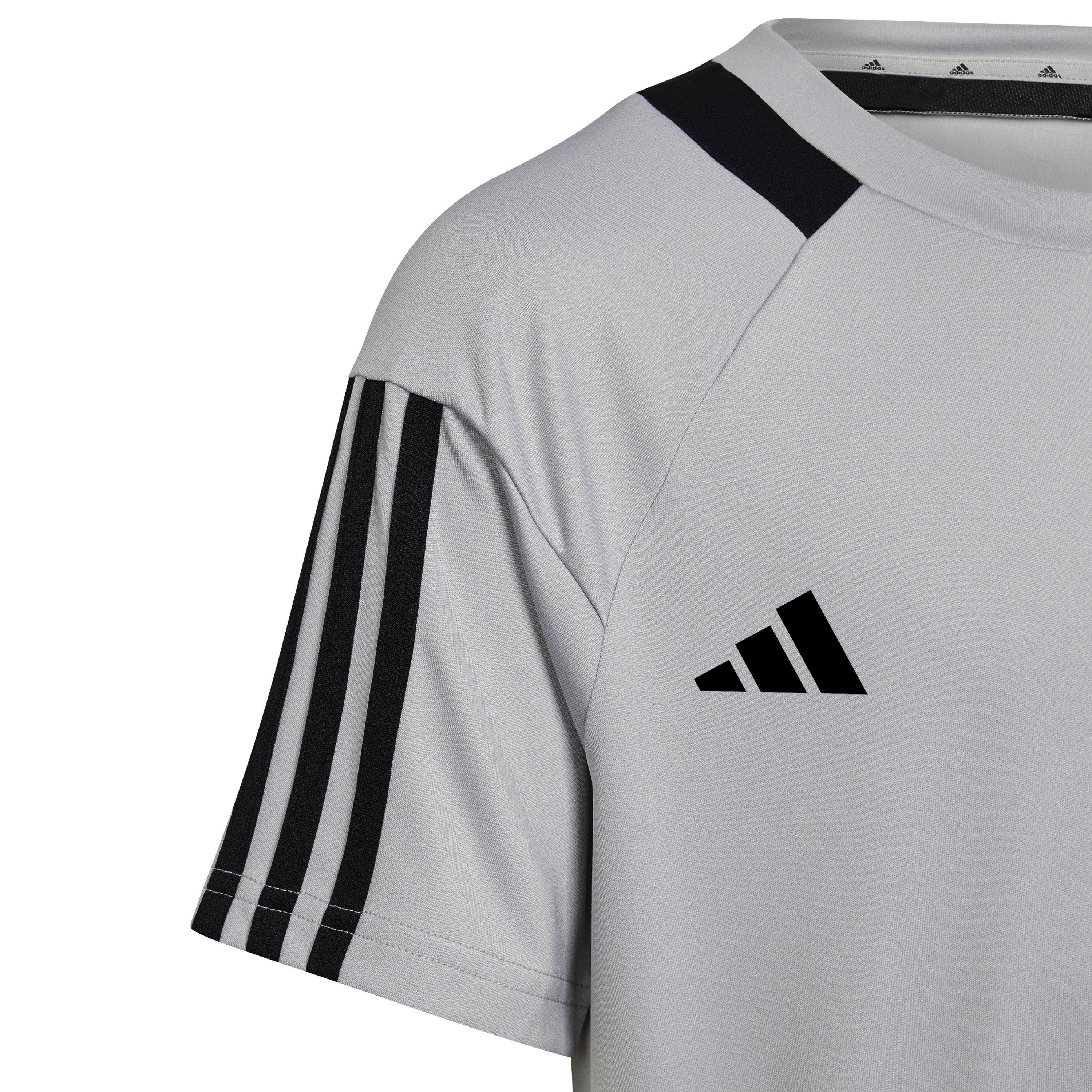 Grey Two/Black - adidas - Sereno Aeroready Juniors T Shirt - 3