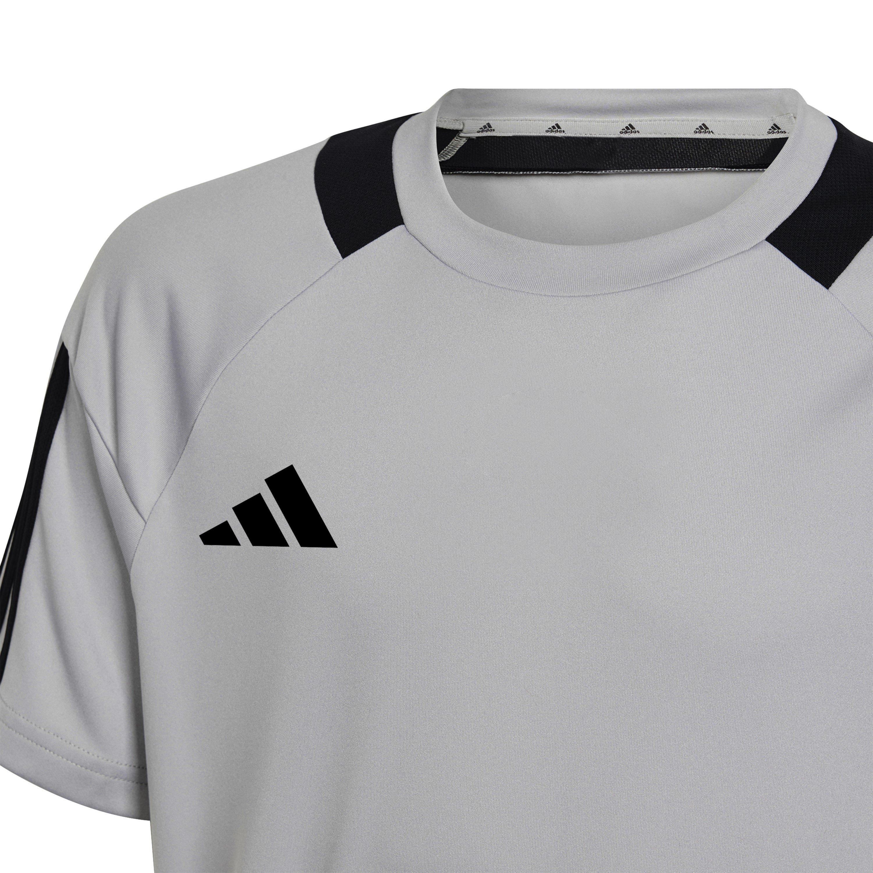 Grey Two/Black - adidas - Sereno Aeroready Juniors T Shirt - 4