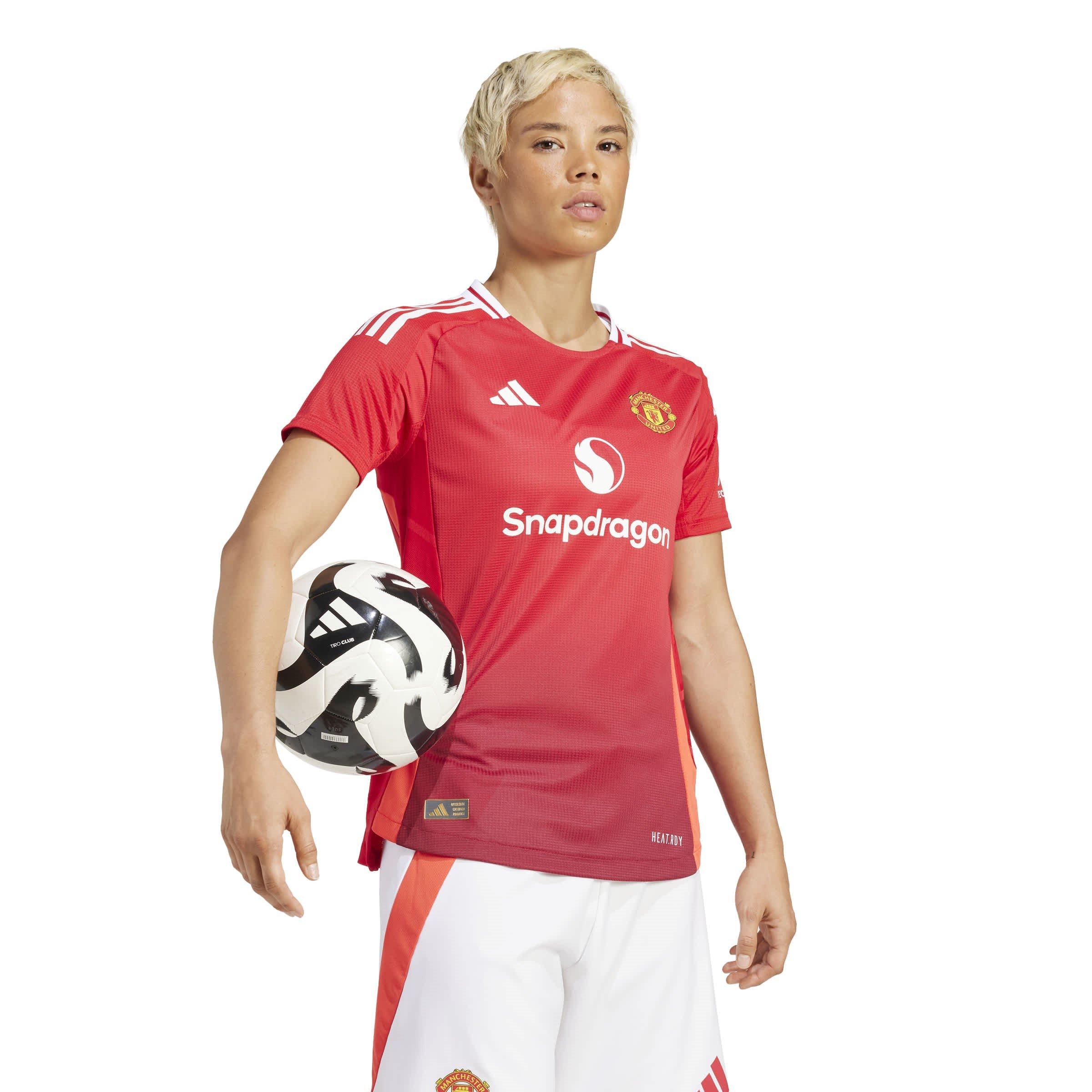 Mufc Red - adidas - Manchester United Authentic Home Shirt 2024 2025 Womens - 7