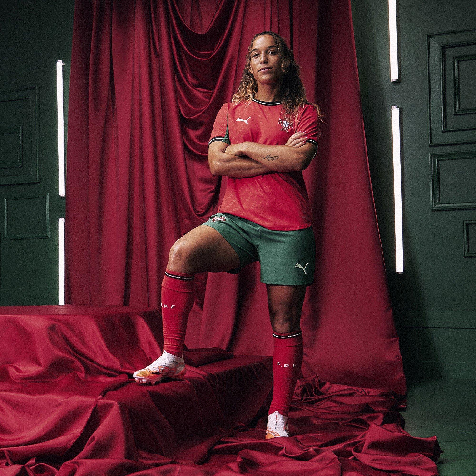 Red/Almond - Puma - Portugal Home Shirt 2025 Womens - 8