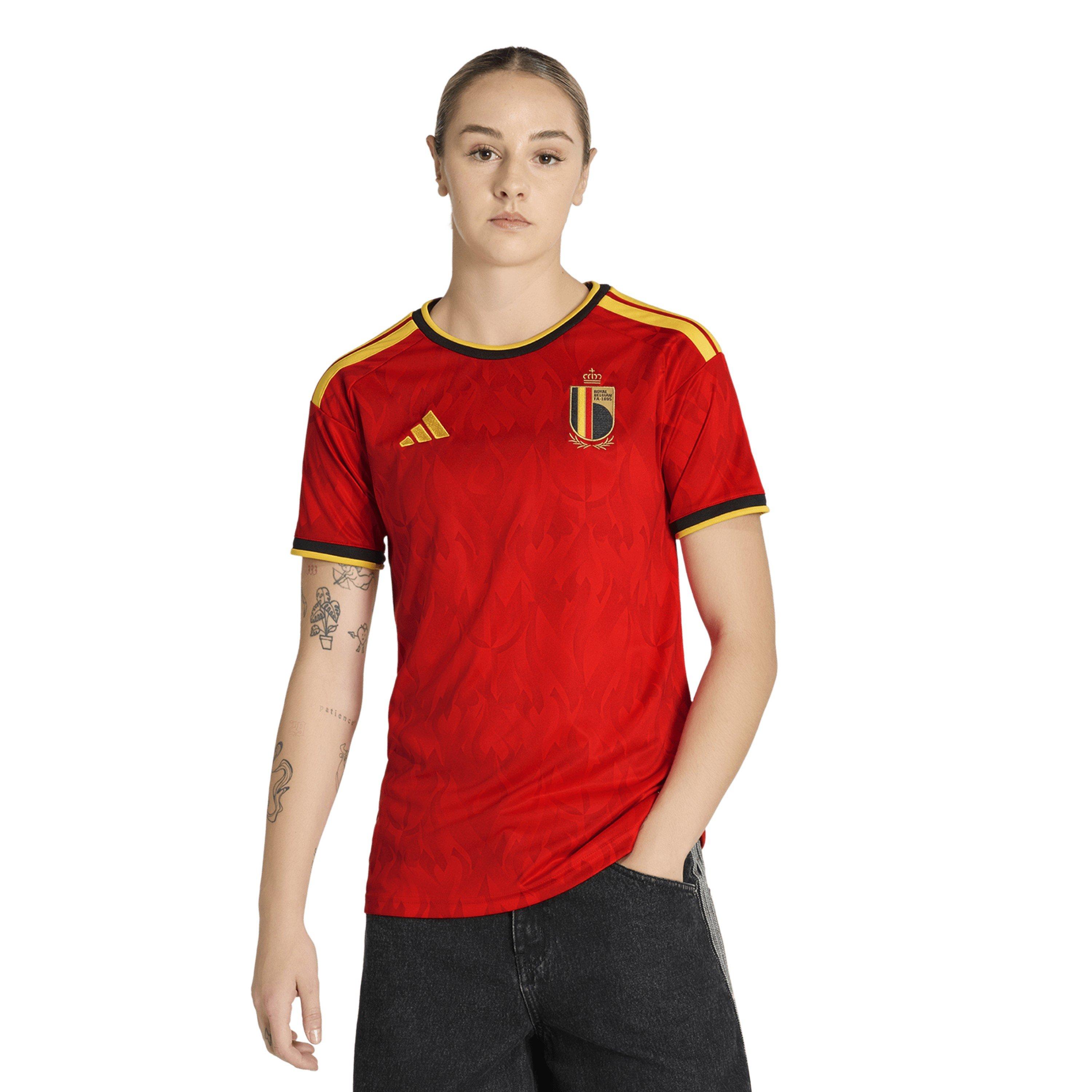 Red/Gold - adidas - Belgium Home Shirt World Cup 2026 Womens - 3
