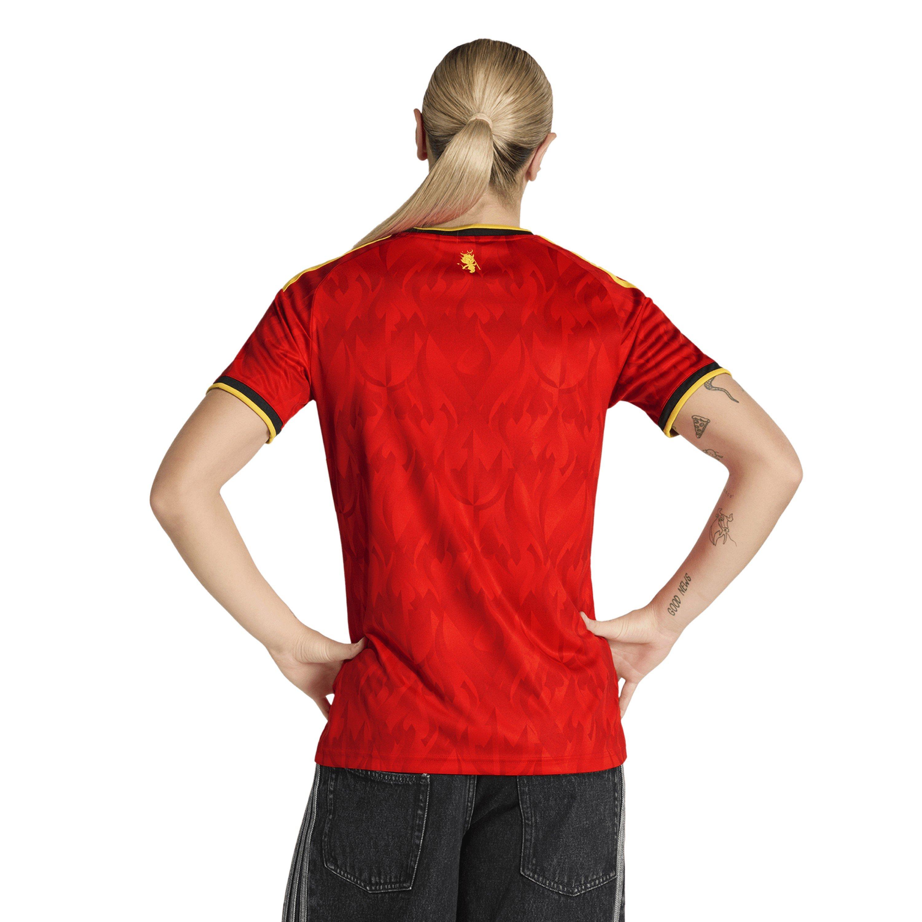 Red/Gold - adidas - Belgium Home Shirt World Cup 2026 Womens - 4