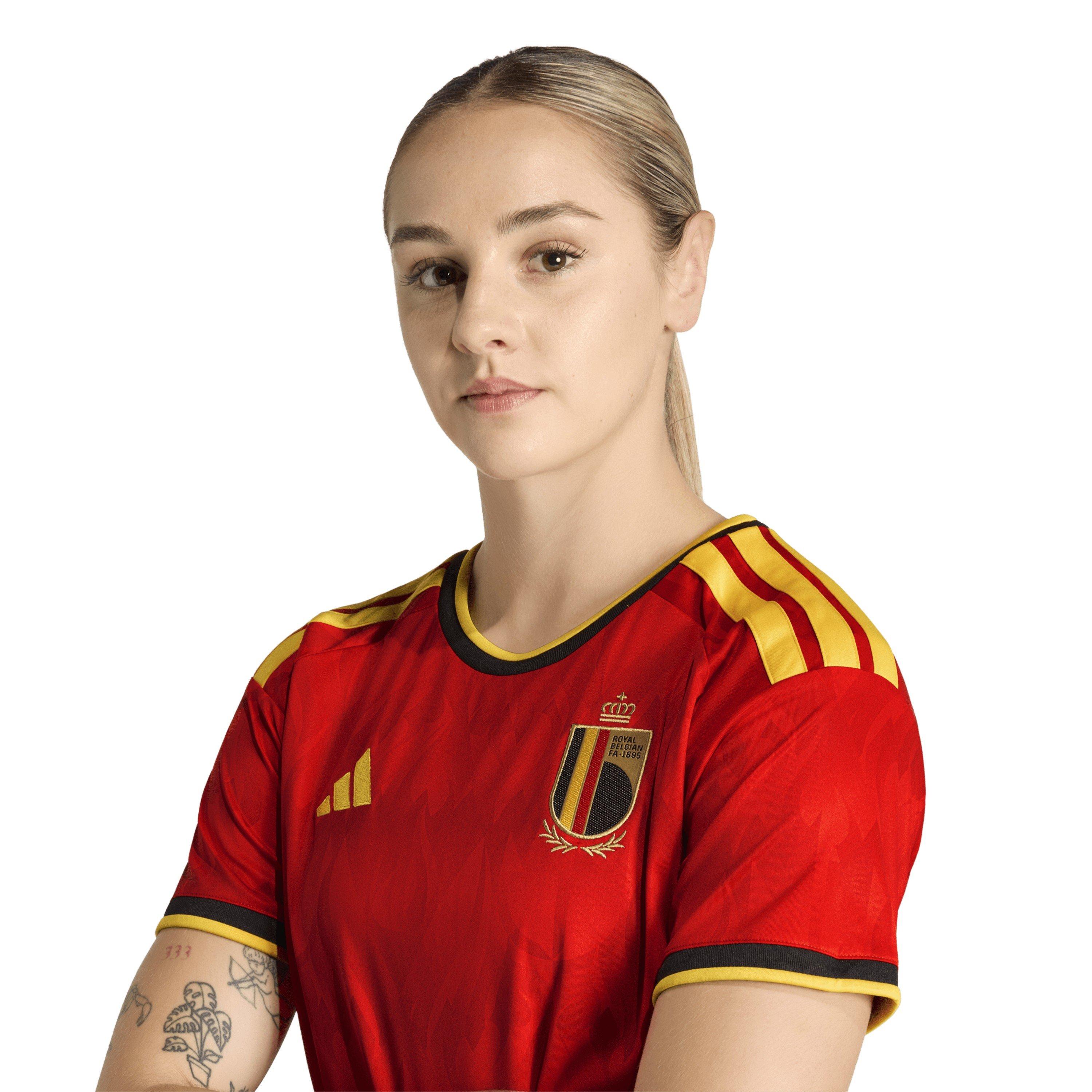 Red/Gold - adidas - Belgium Home Shirt World Cup 2026 Womens - 6