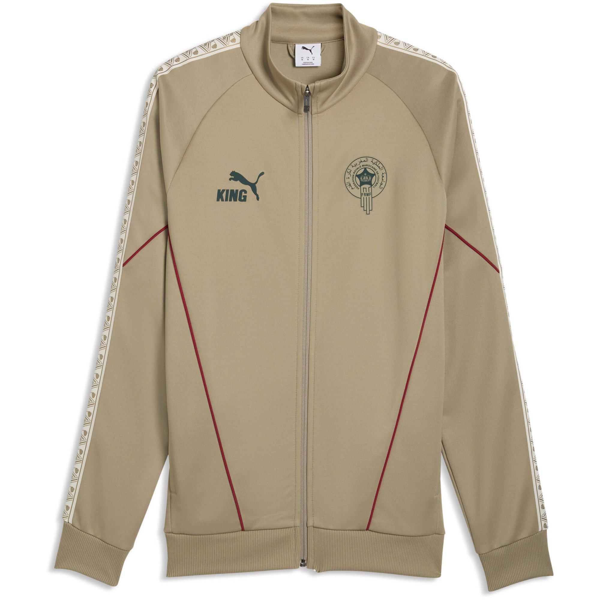 Beige/Groen - Puma - Men's Morocco International Licensed Tracksuit Top - 1