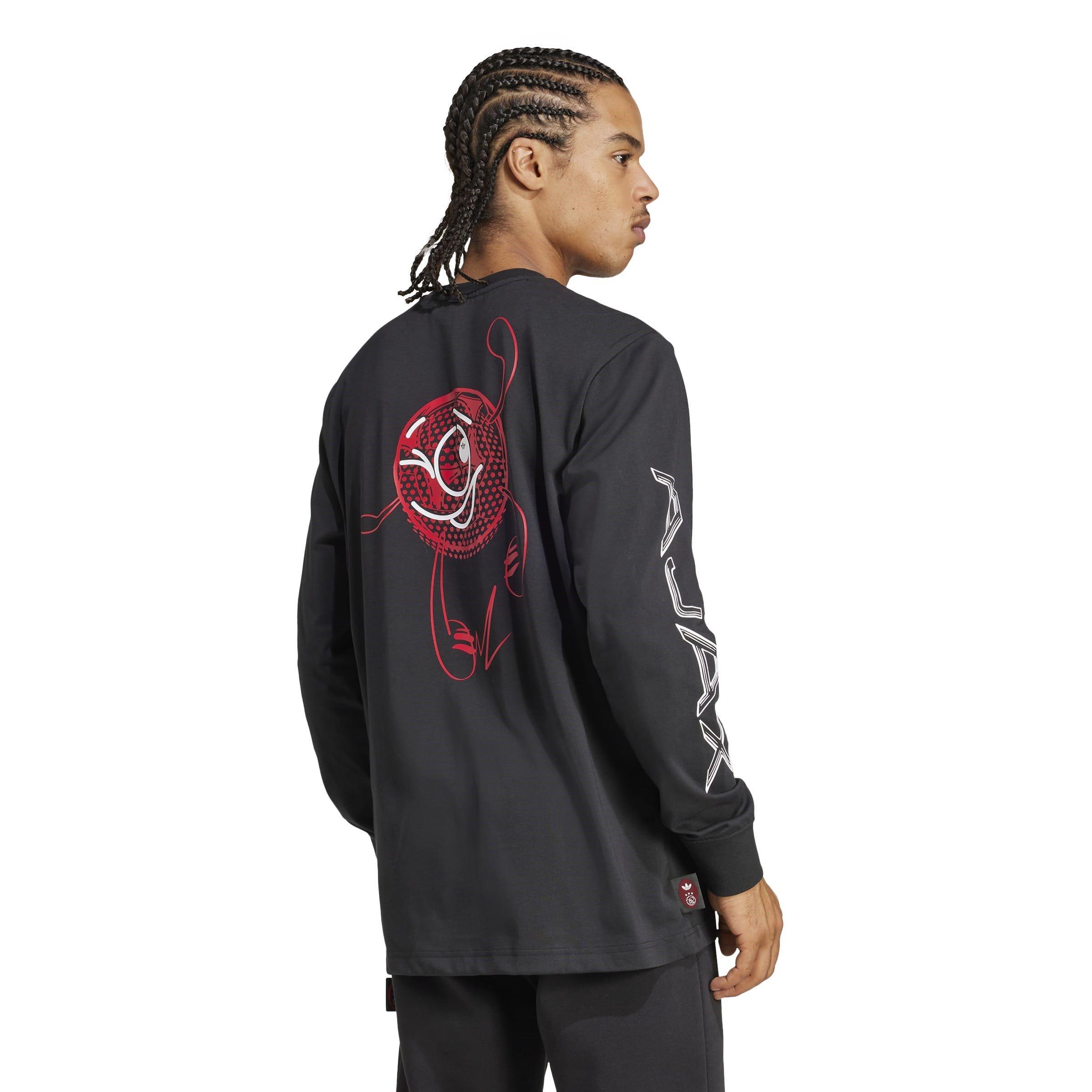 Nero - adidas - Ajax Amsterdam Graphic Long Sleeve T-Shirt Adults - 3