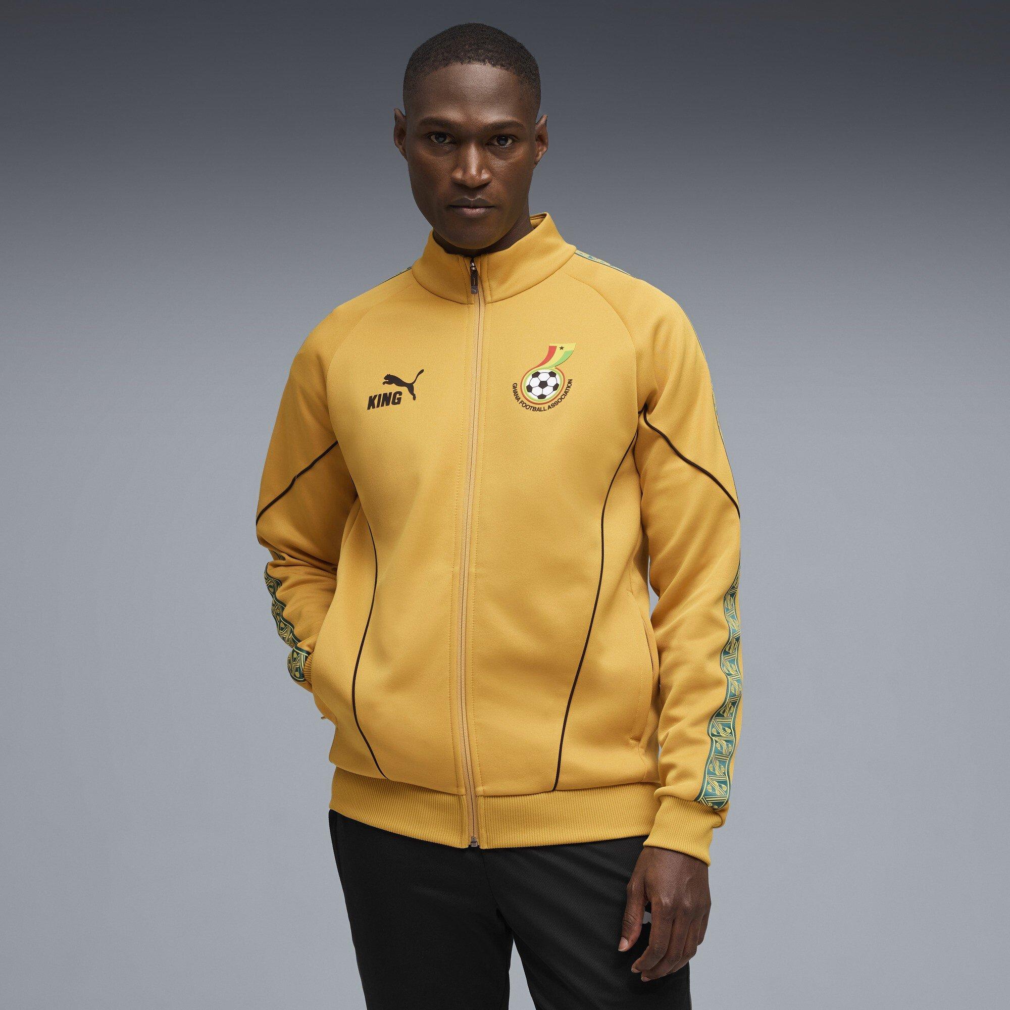 Goud/Zwart - Puma - Men's Ghana International Licensed Tracksuit Top - 3