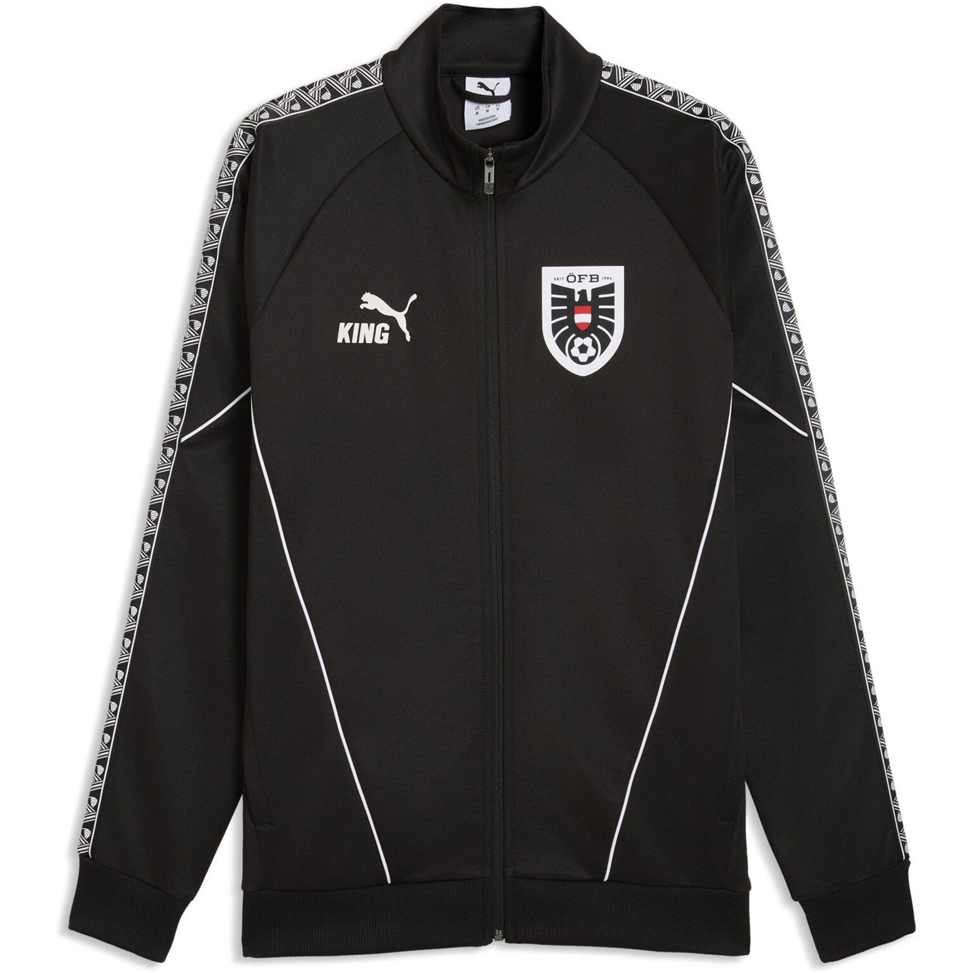 Zwart/Wit - Puma - Men's Austria International Licensed Tracksuit Top - 1