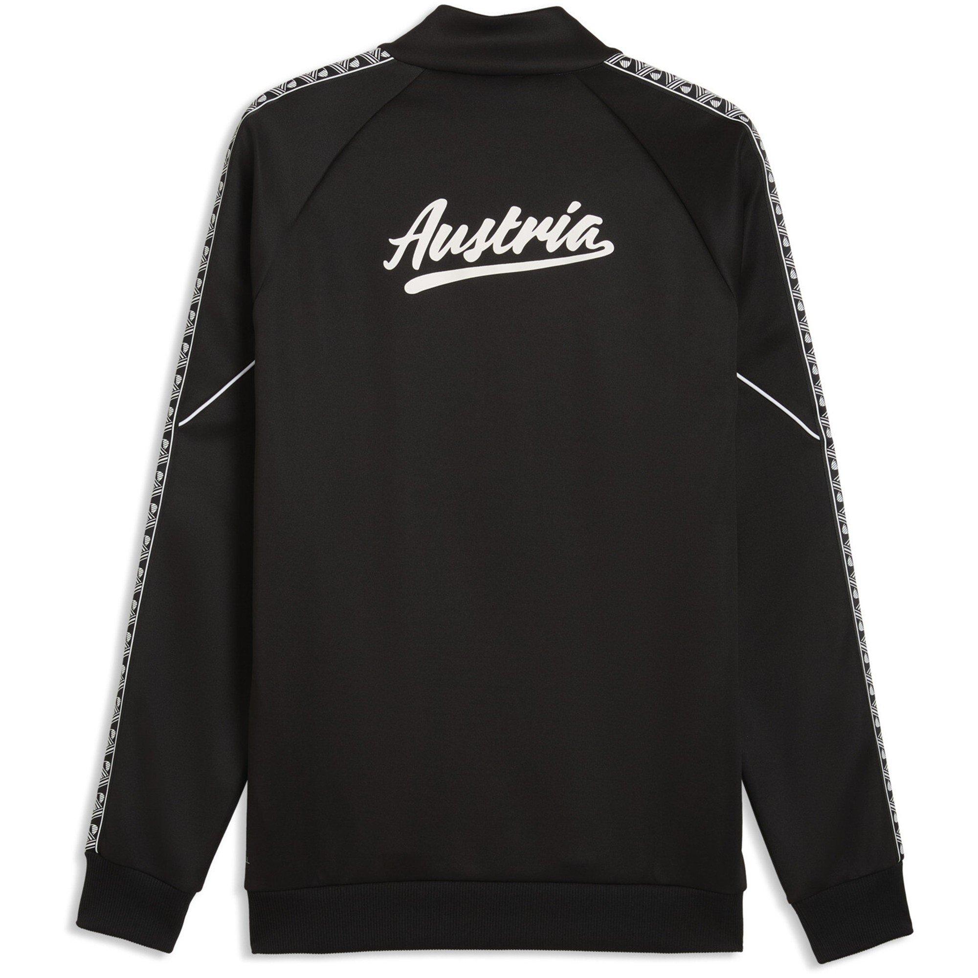 Zwart/Wit - Puma - Men's Austria International Licensed Tracksuit Top - 2