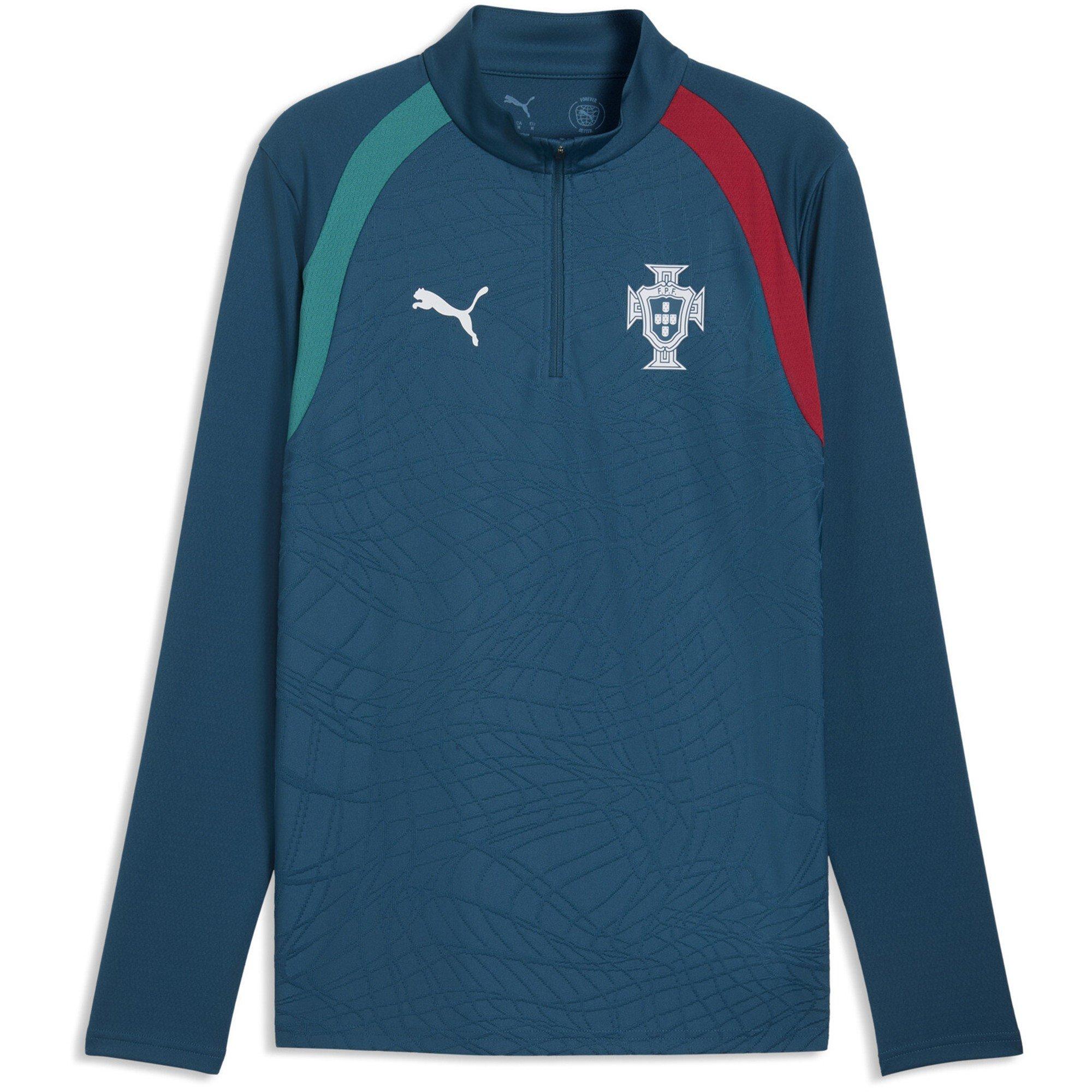 Green/Silver - Puma - Mens Portugal Licensed Drill Top World Cup 2026 - 1