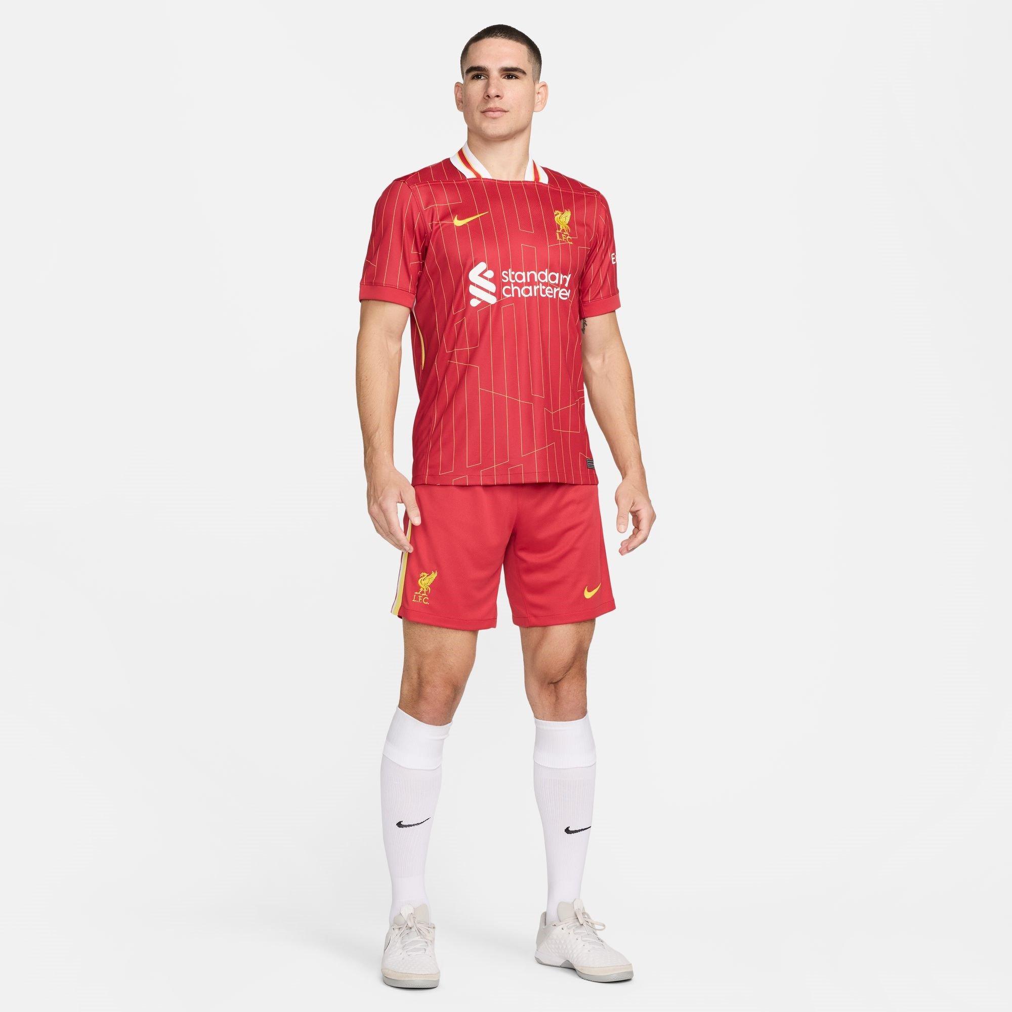 Red - Nike - Liverpool Home Shorts 2024 2025 Adults - 7