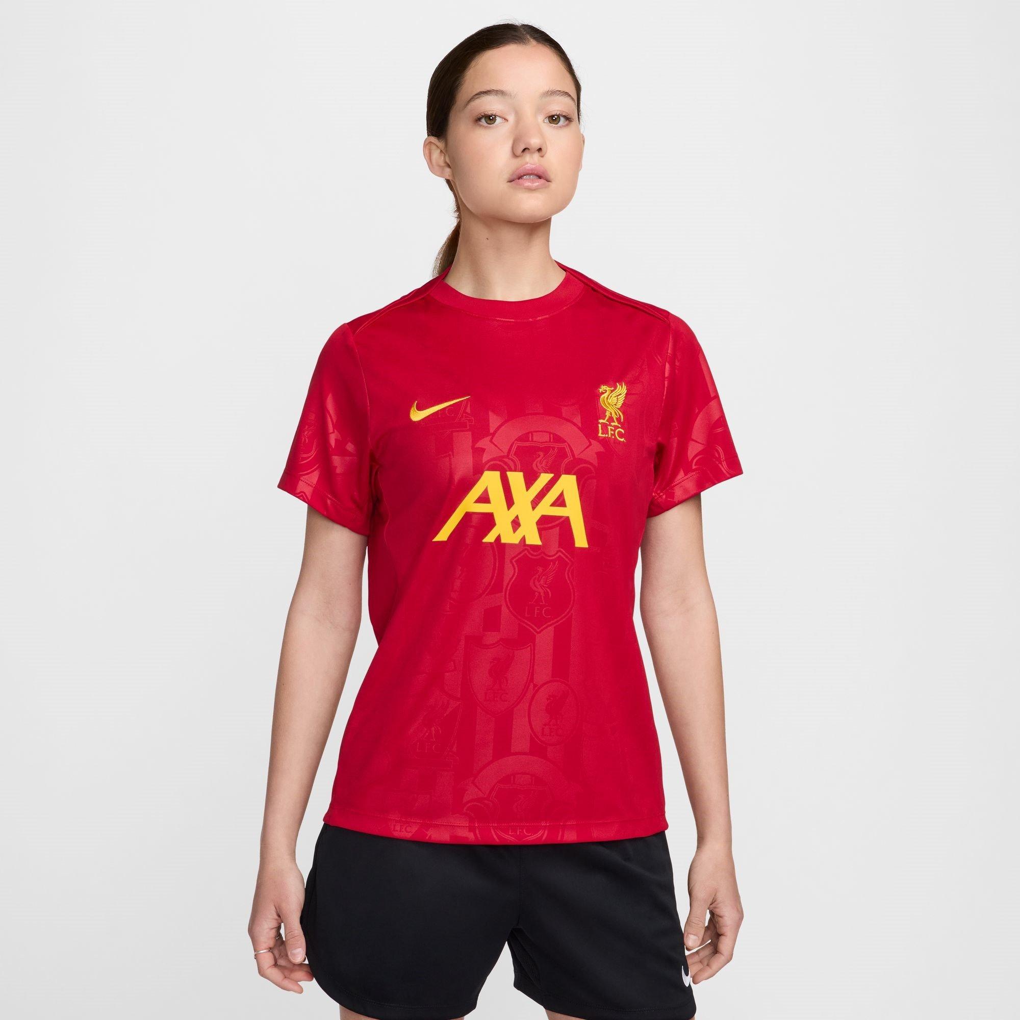 Nike Women's Liverpool Academy Pro Pre Match Shirt 2024 2025 - Red - 12 (M)