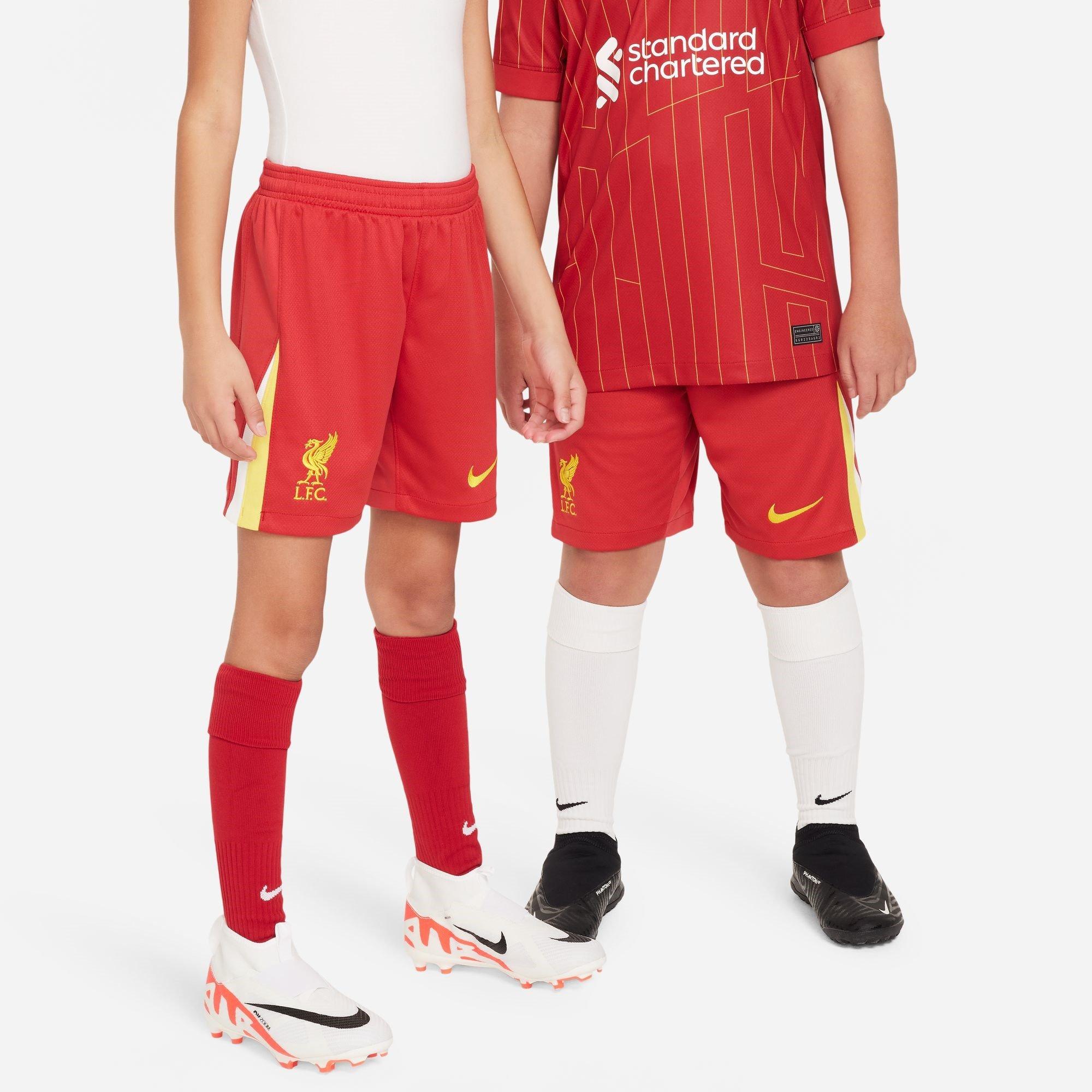 Crvena - Nike - Liverpool Home Shorts 2024 2025 Juniors - 3