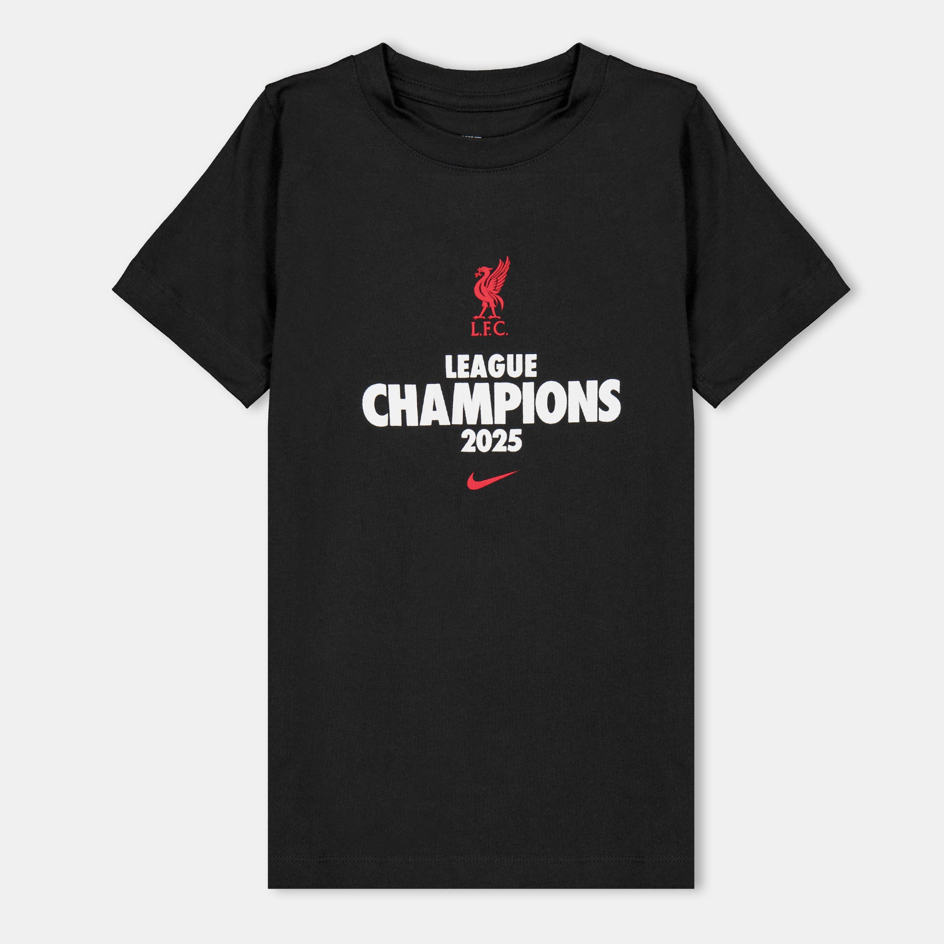 Nike Boys Liverpool League Champions T-Shirt Juniors - Black/Red - 13 (XL)