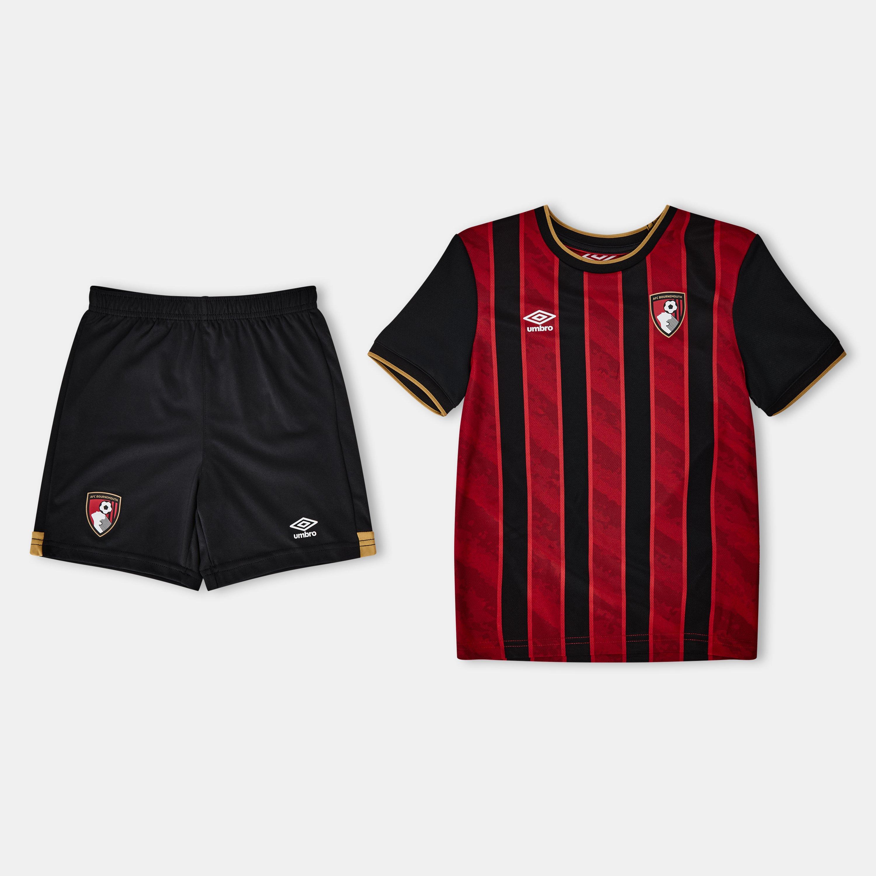 Red/Caviar - Umbro - Umbro Unisex Kids Bournouth Home Football Shirt 2025 2025 Kids - 1