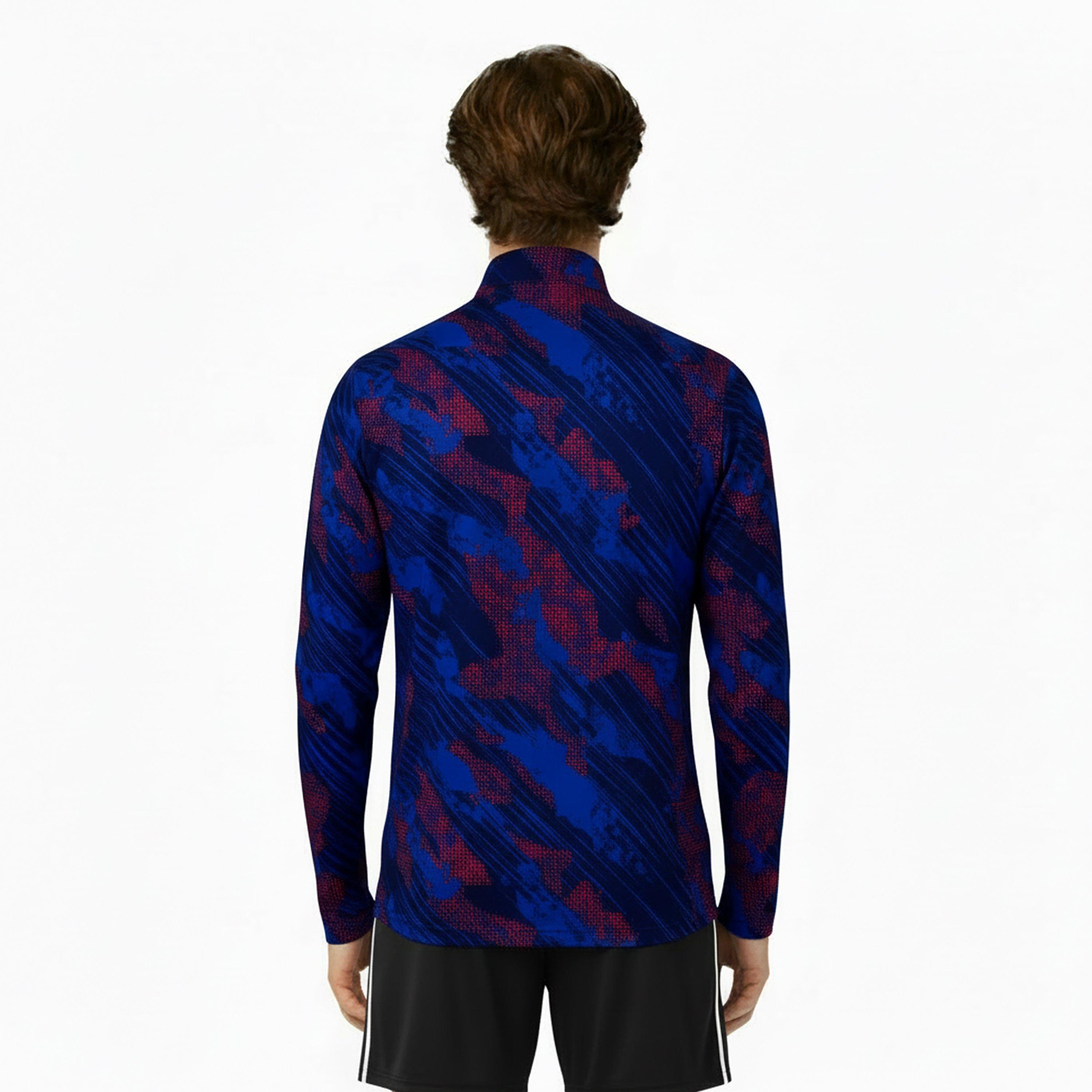 Blue/Red - Umbro - mens Umbro Rangers Armed Forces Pre Match Long Sleve Kit 2025 2026 - 4