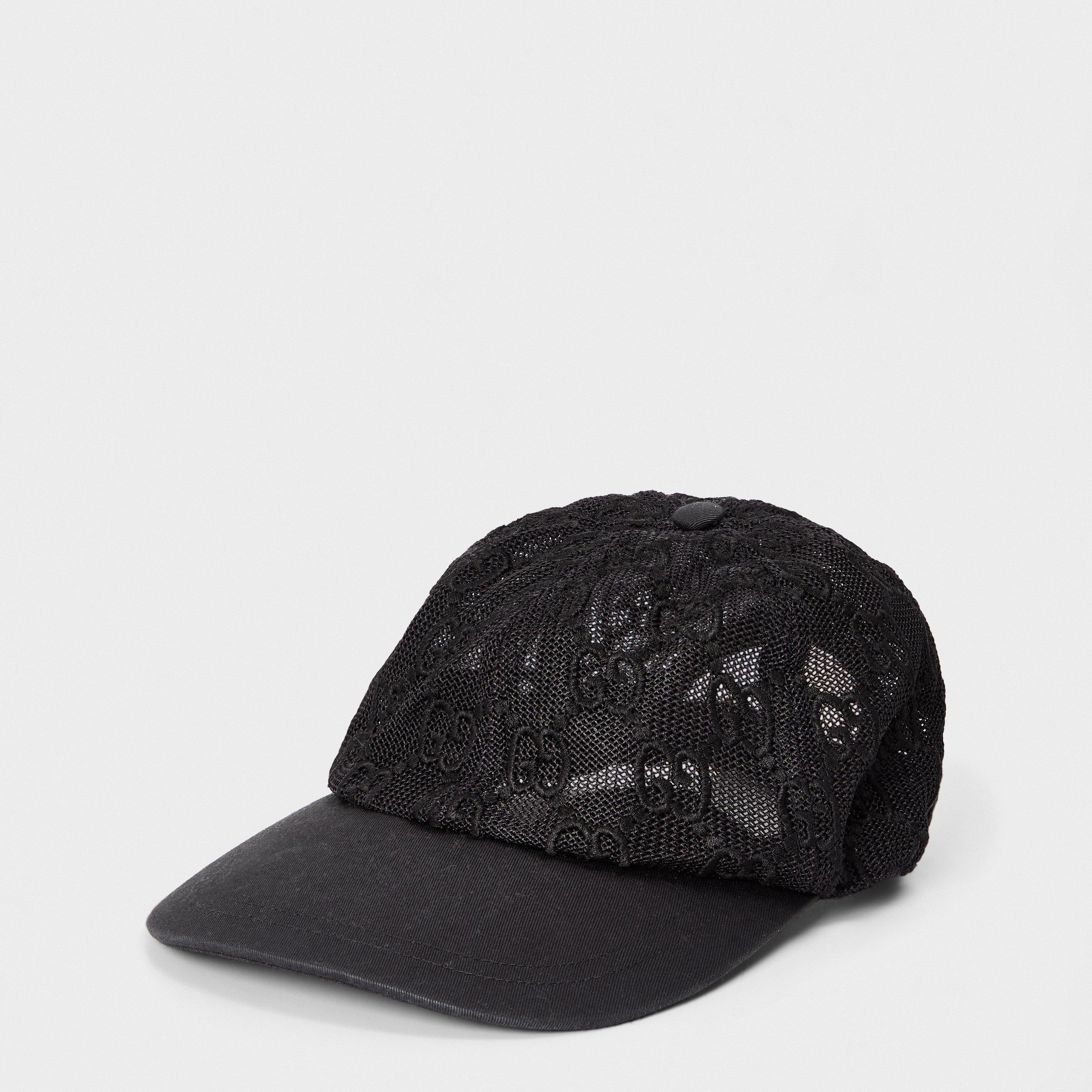 GUCCI 黒メッシュキャップ XS レディース Gucci | Women's Embroidered Logo Structured Baseball Cap | Cruise
