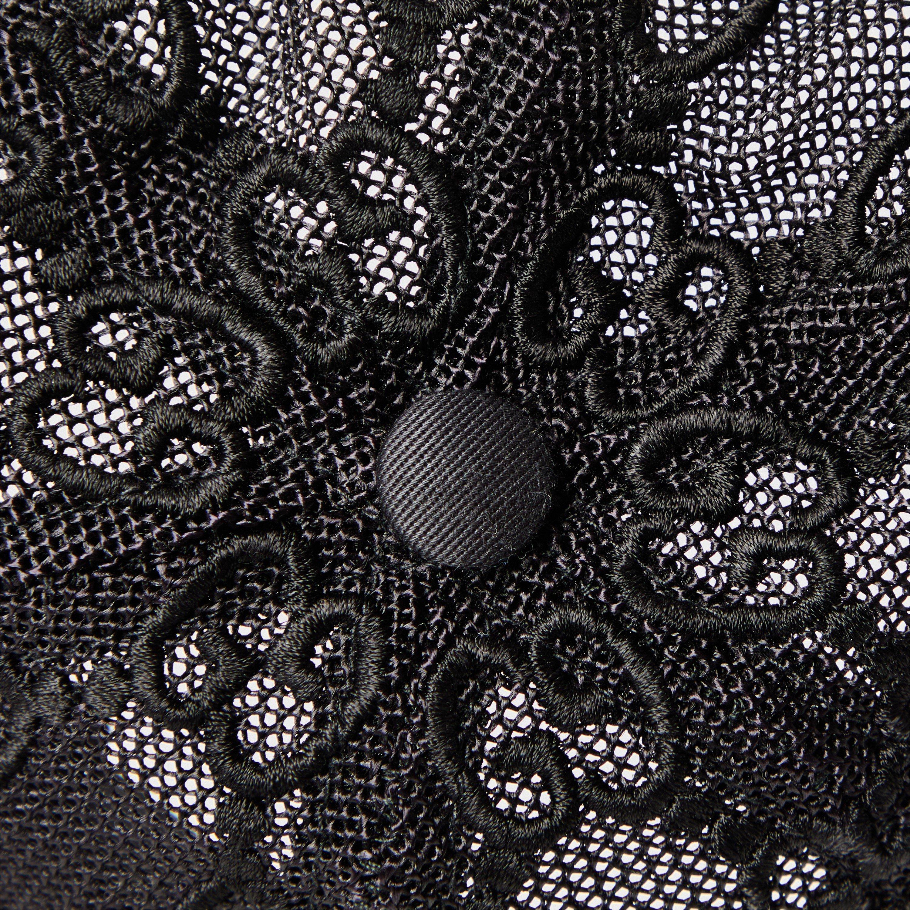 Black/Black - Gucci - Women's Embroidered Logo Structured Baseball Cap - 3