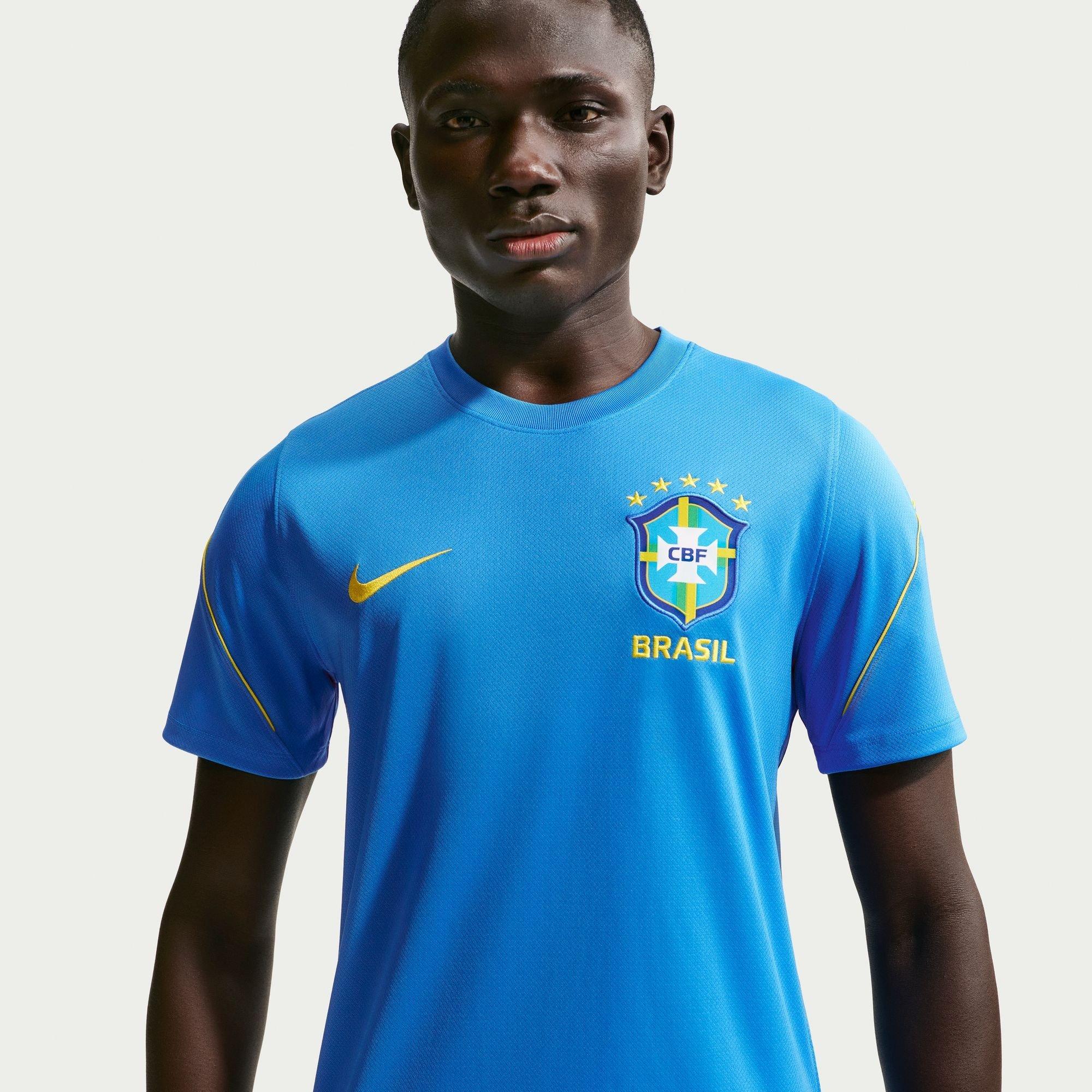 Nike Men's Brazil Short Sleeve T-Shirt - Blue/White - XL