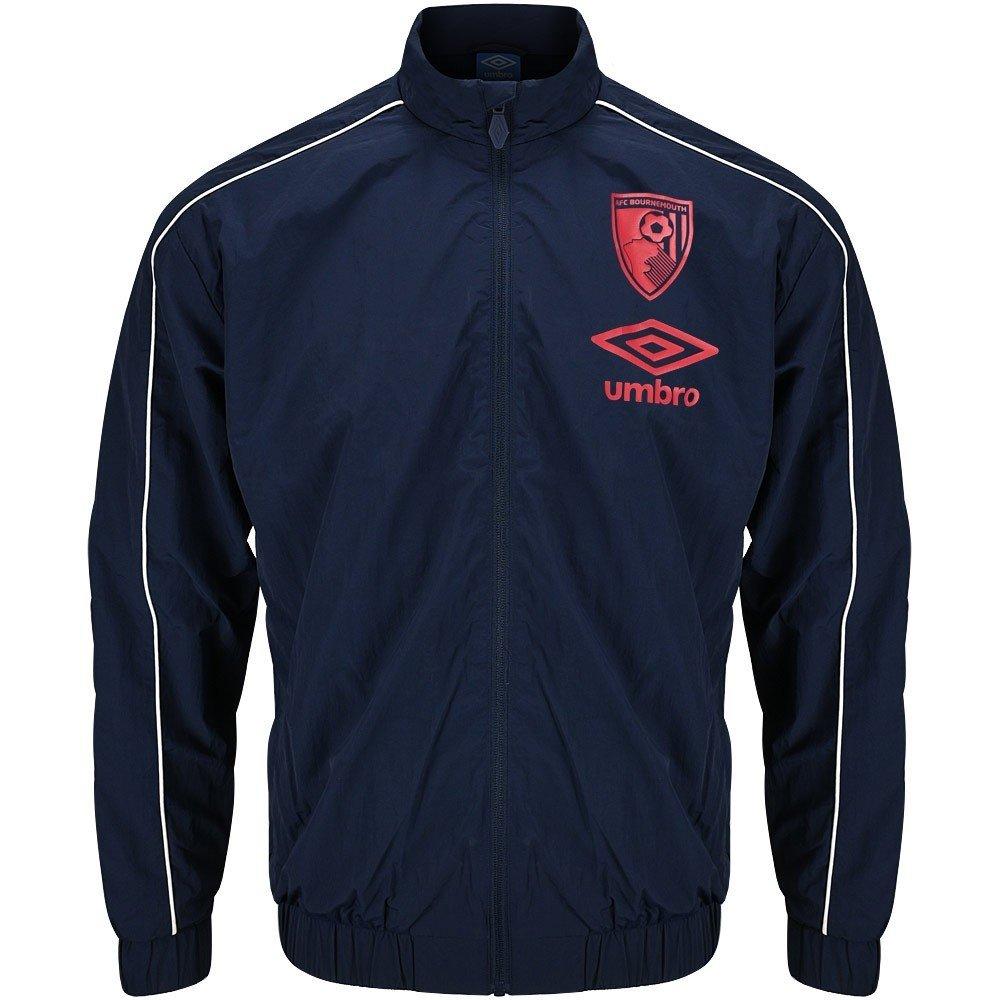 Peacoat - Umbro - Unisex Kids Travel Jacket Bournemouth 2025 2026 Long Sleeve Full Zip Licensed Rain Anorak - 1