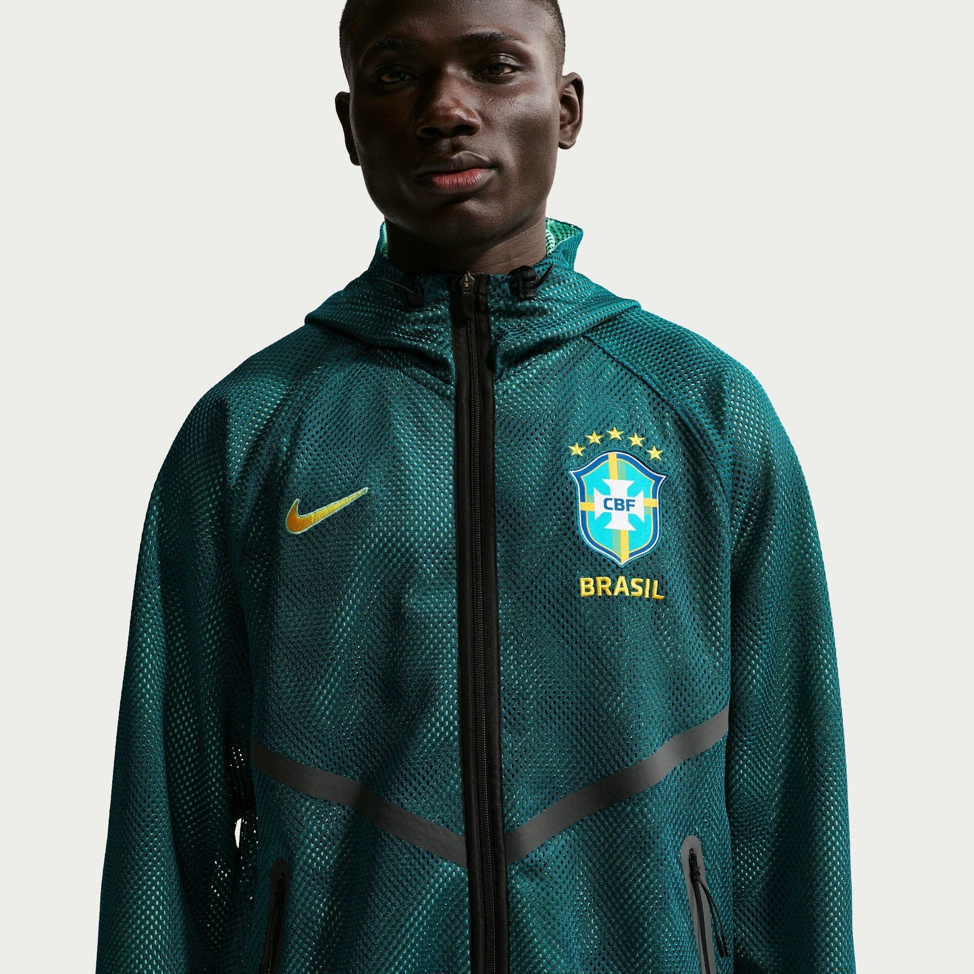Nike Men's Brazil International Licensed Tracksuit Top - Blue/Gold - L