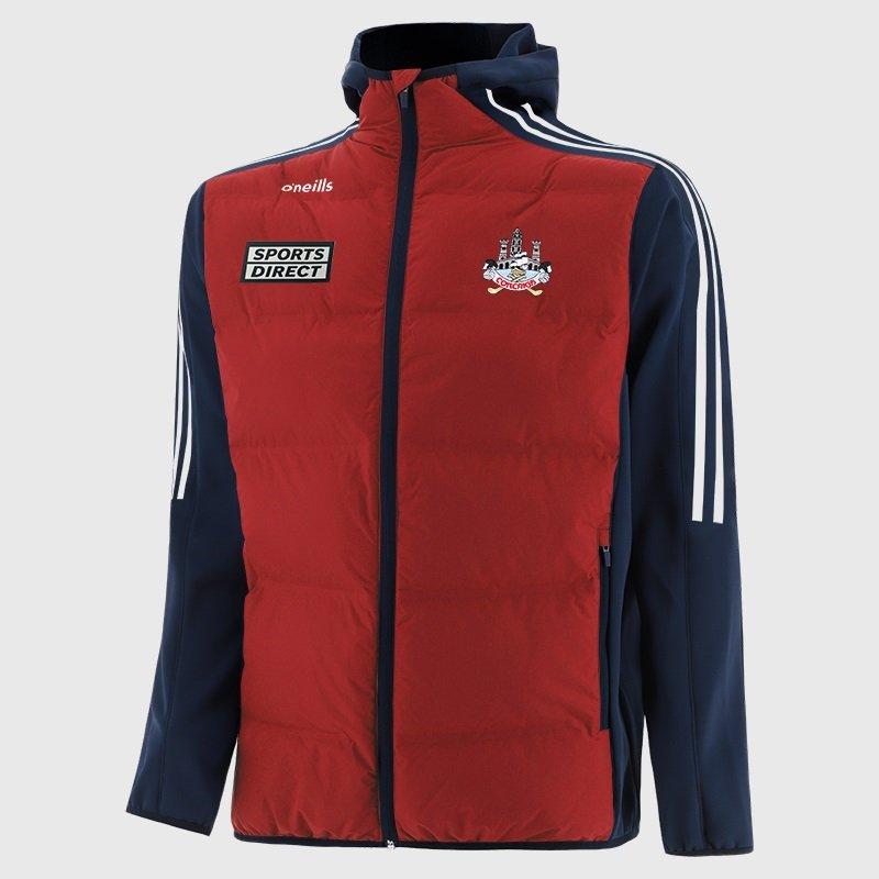 RED/MNE/WHI - ONeills - Hydra Cork Padded Hooded Windproof Performance Training Jacket - 1