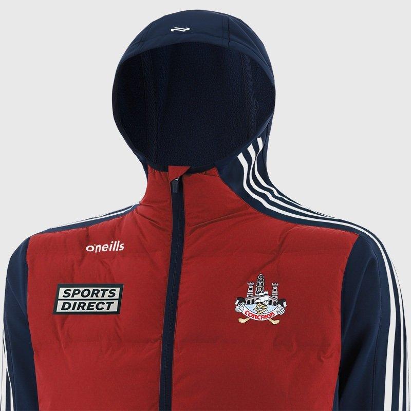 RED/MNE/WHI - ONeills - Hydra Cork Padded Hooded Windproof Performance Training Jacket - 2