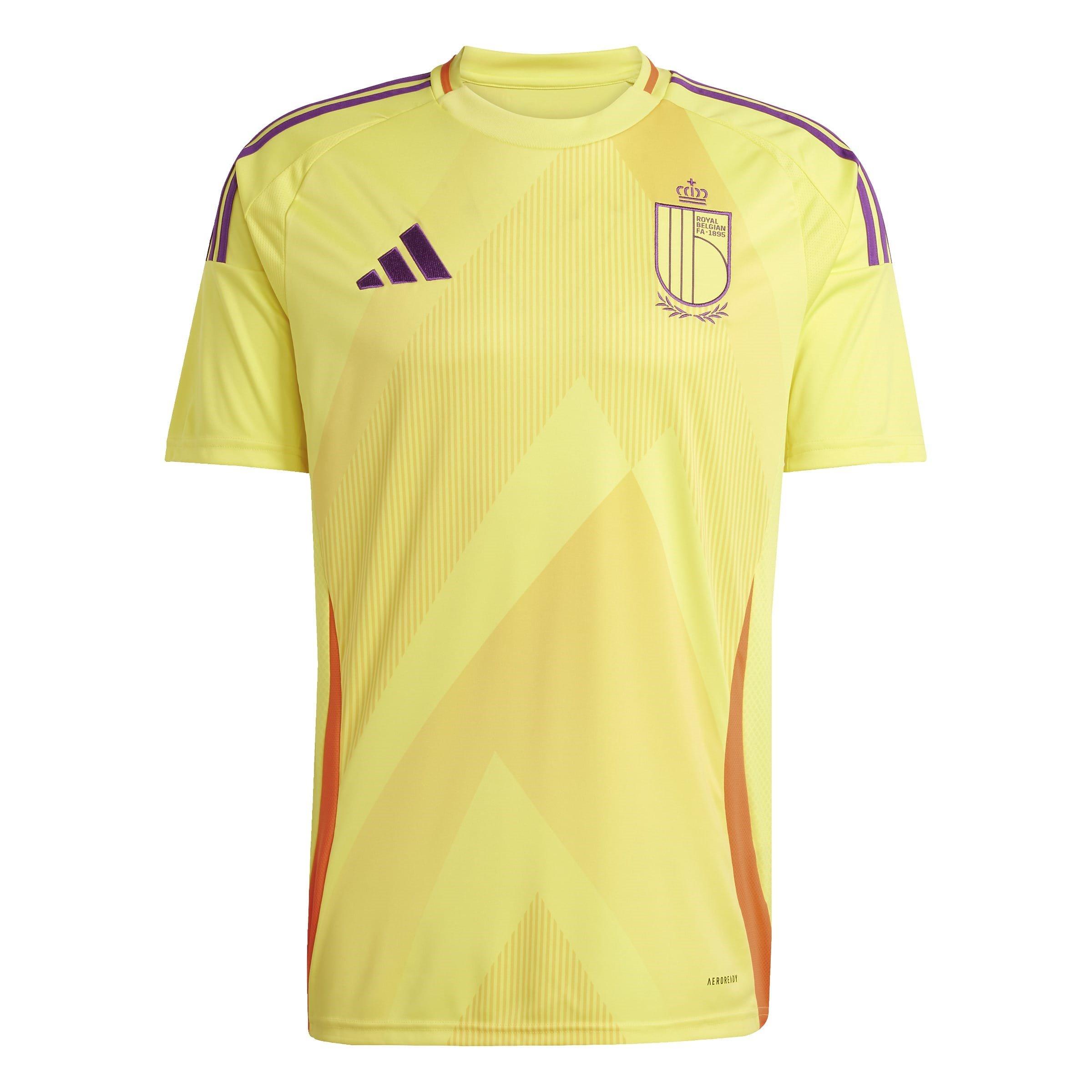 Adidas Men's Belgium Away Shirt 2025 - Impact Yellow - L