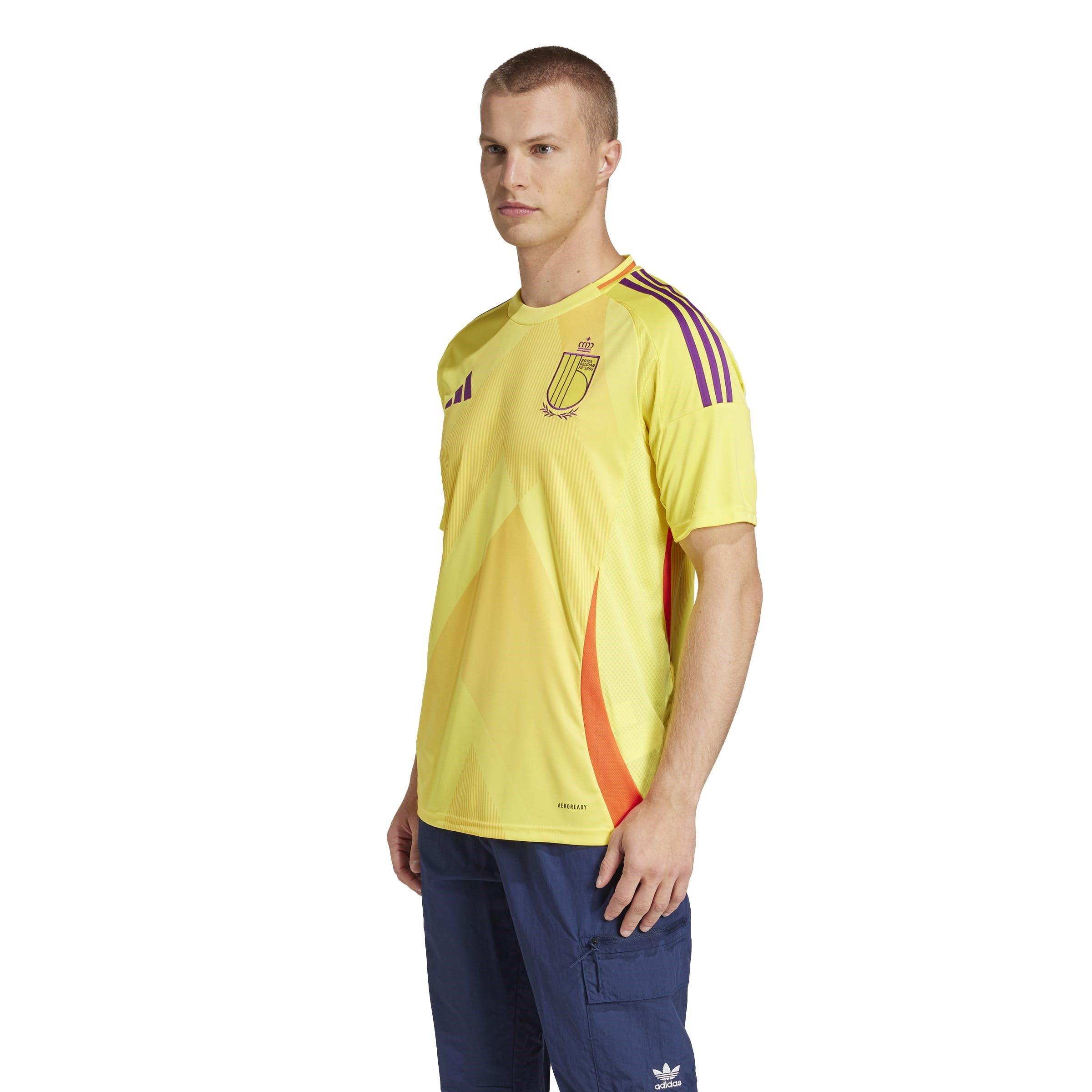 Impact Yellow - adidas - Belgium Away Shirt 2025 Mens - 2