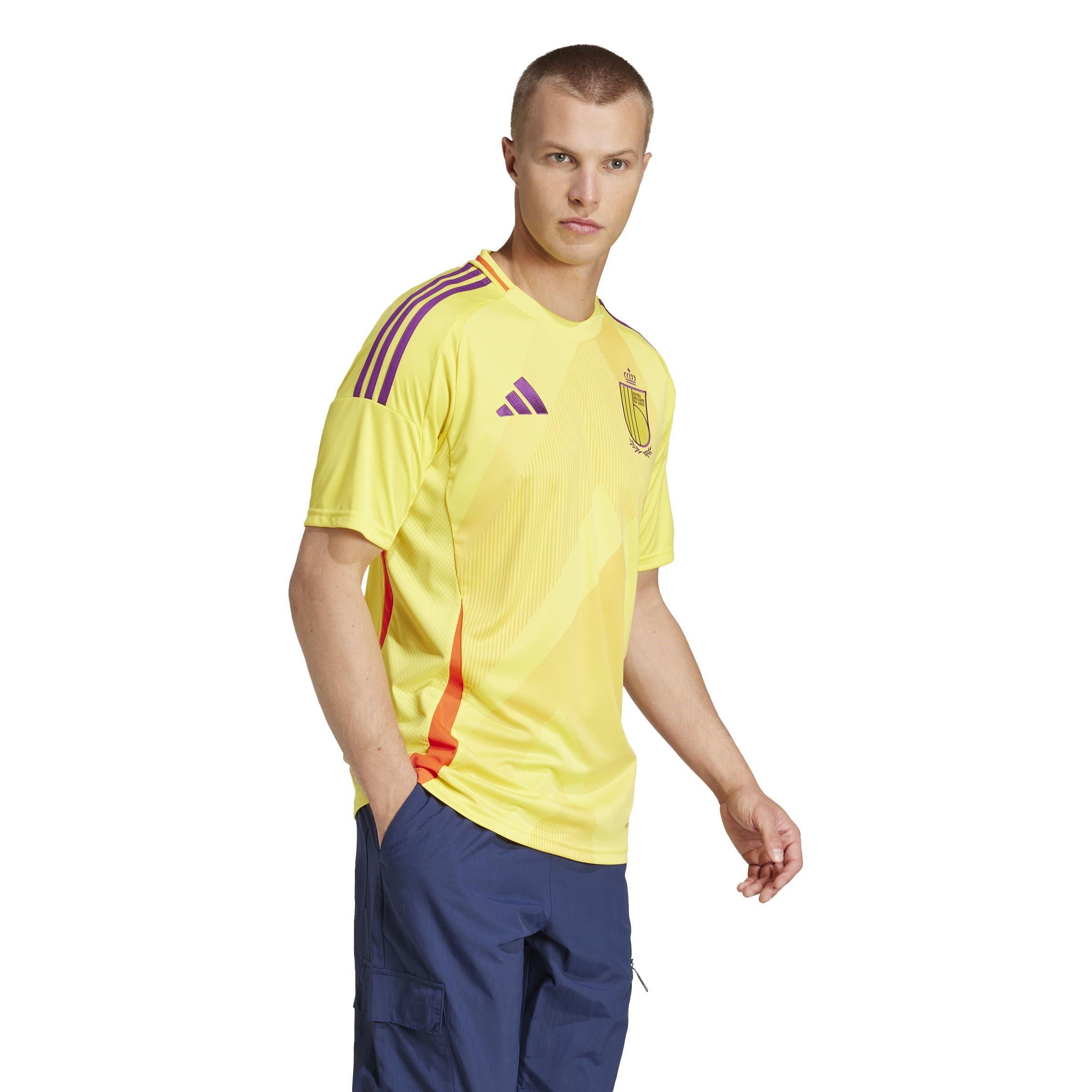 Impact Yellow - adidas - Belgium Away Shirt 2025 Mens - 4