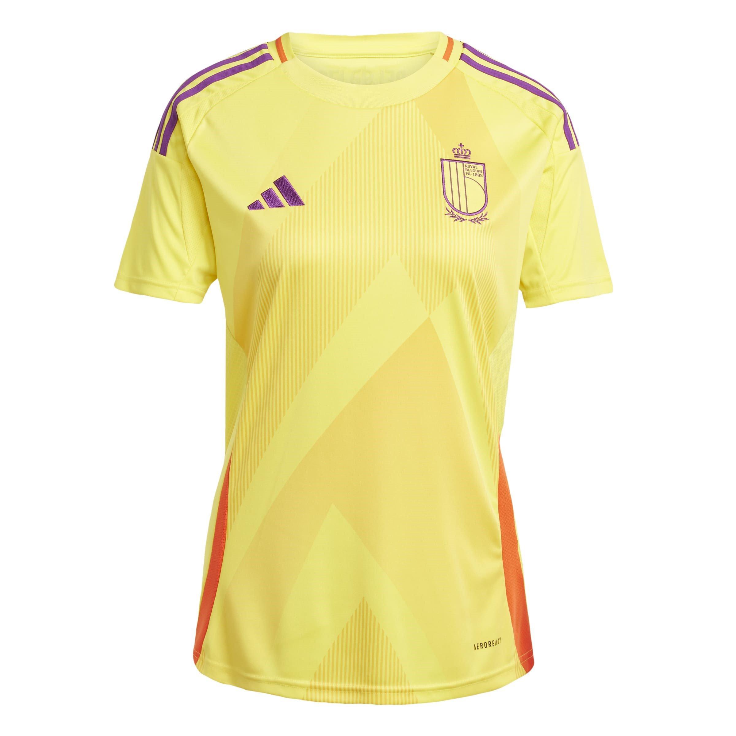 Adidas Boys Belgium Away Shirt 2025 Juniors - Impact Yellow - 13 Years