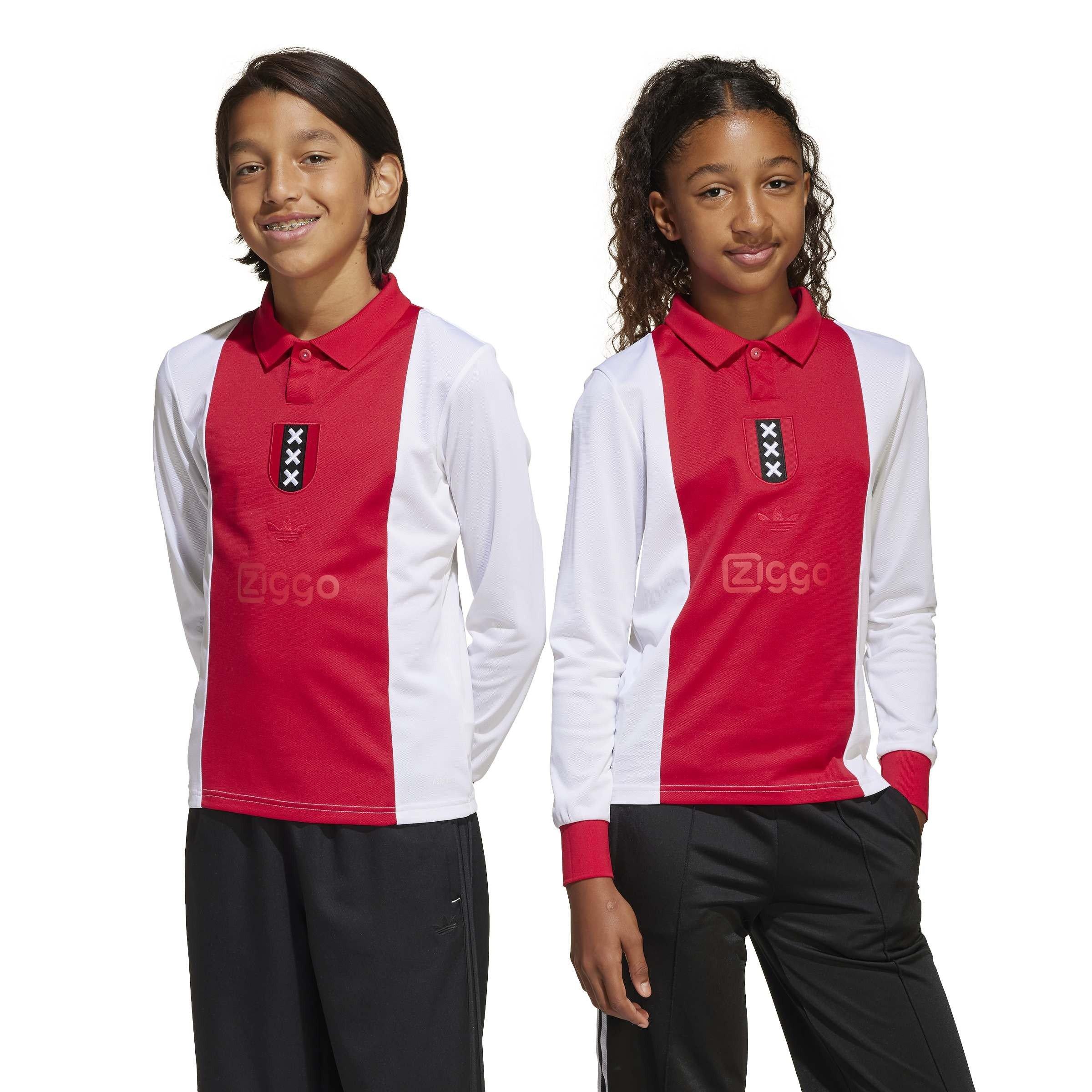 Wit - adidas - Kids' 125th Anniversary Ajax Retro 24/25 Short-Sleeve Football Shirt - 3