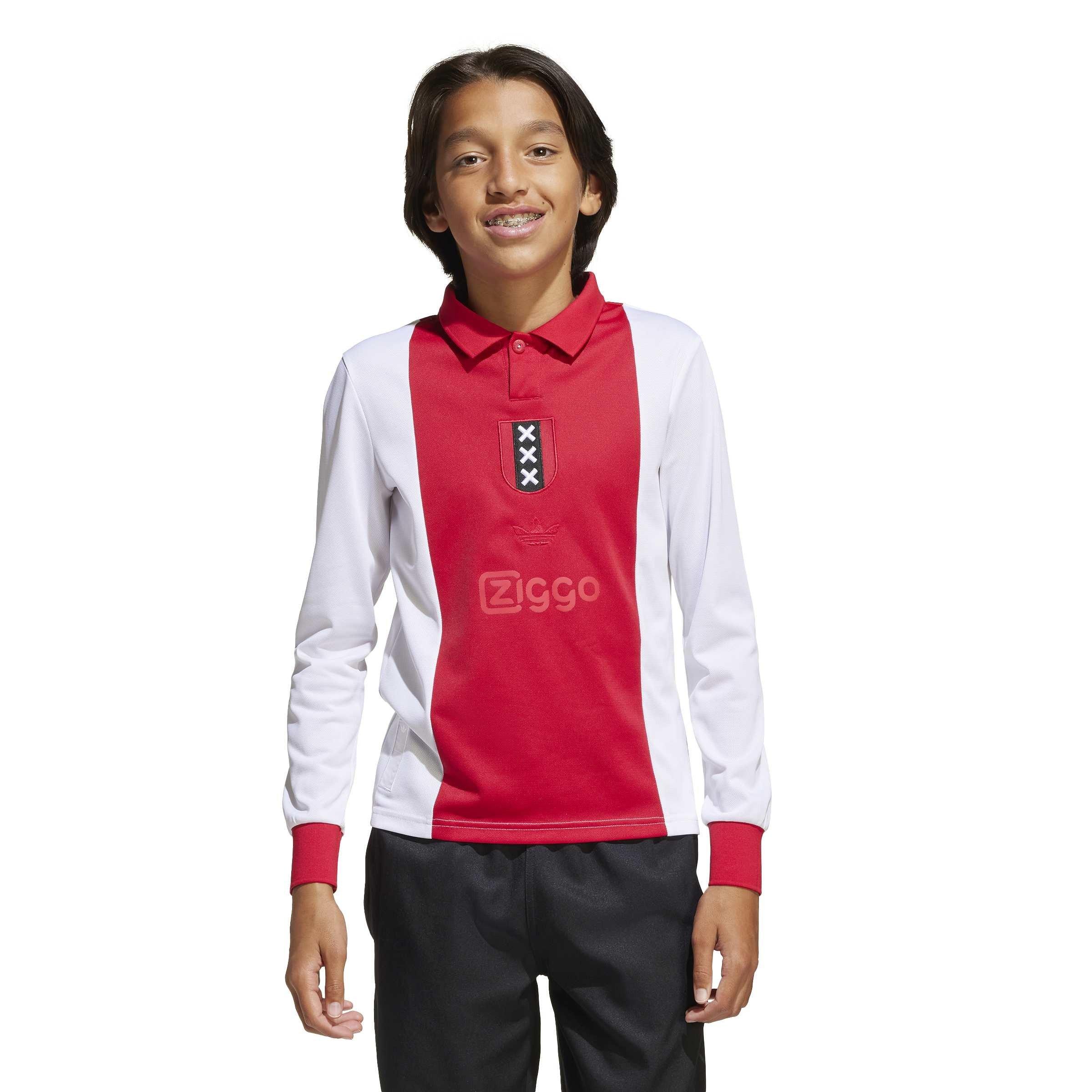 Wit - adidas - Kids' 125th Anniversary Ajax Retro 24/25 Short-Sleeve Football Shirt - 5