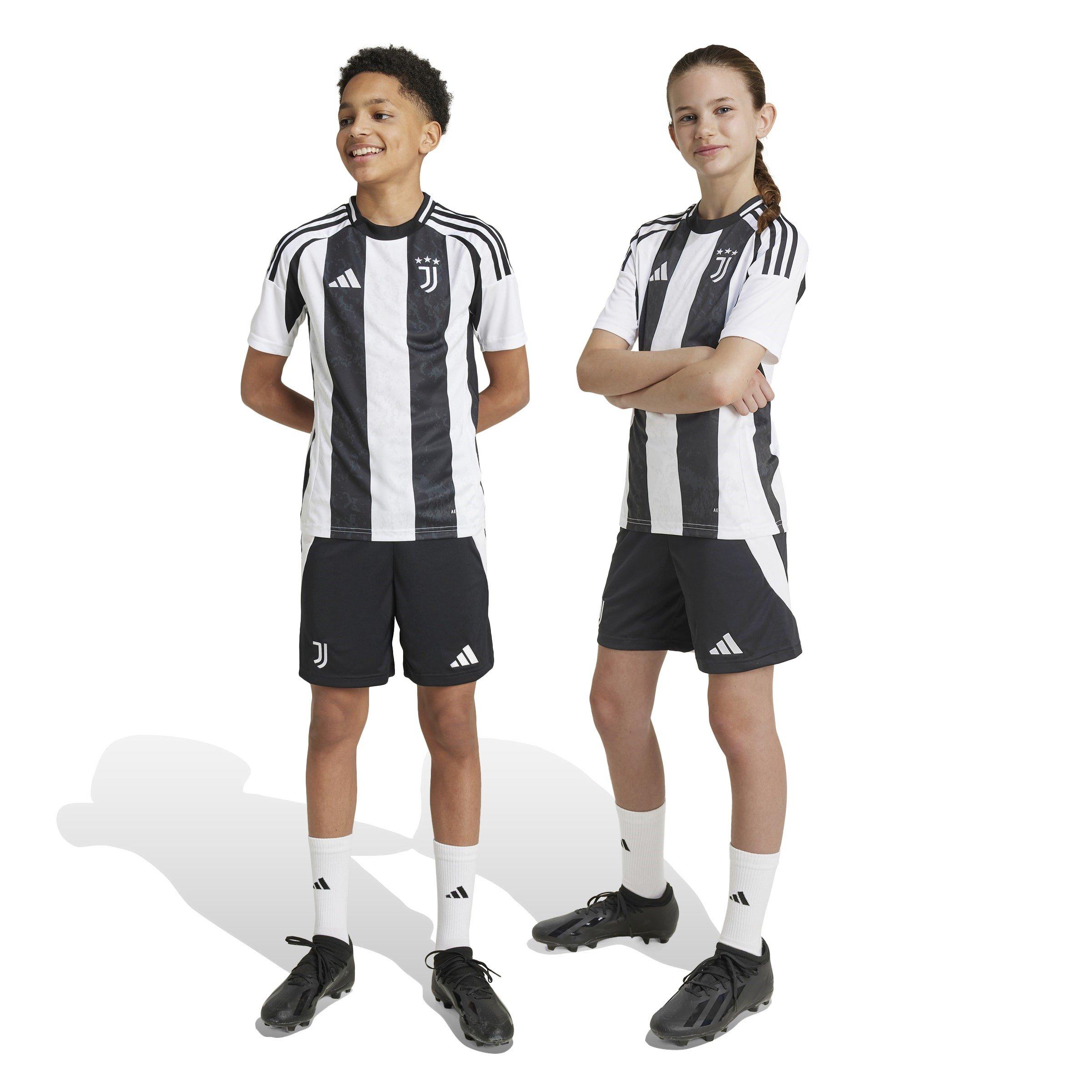 Black/White - adidas - Juventus Home Shorts 2024 2025 Juniors - 3