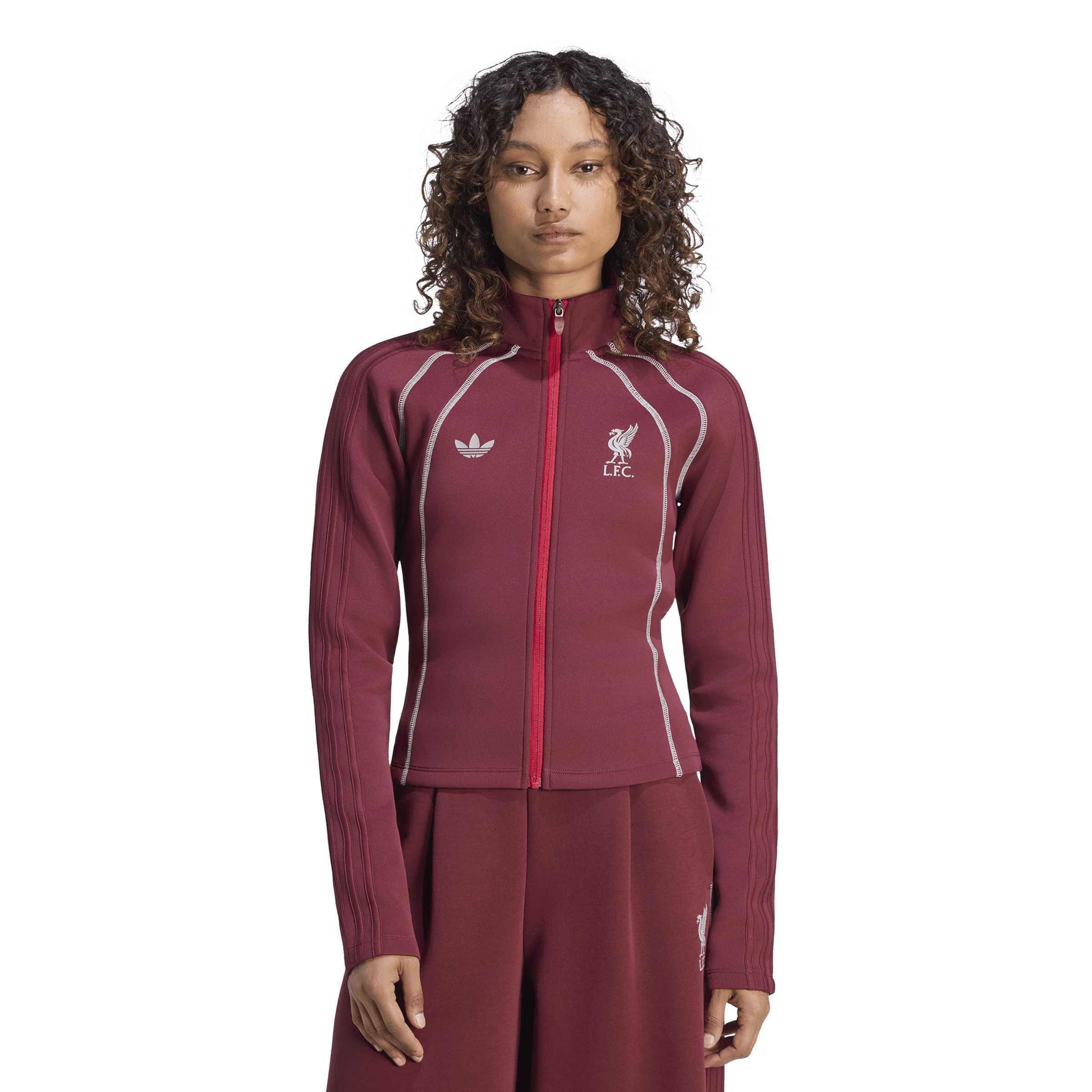 Red/White - adidas - Women's Originals Liverpool Long-Sleeve Tracksuit Top - 2