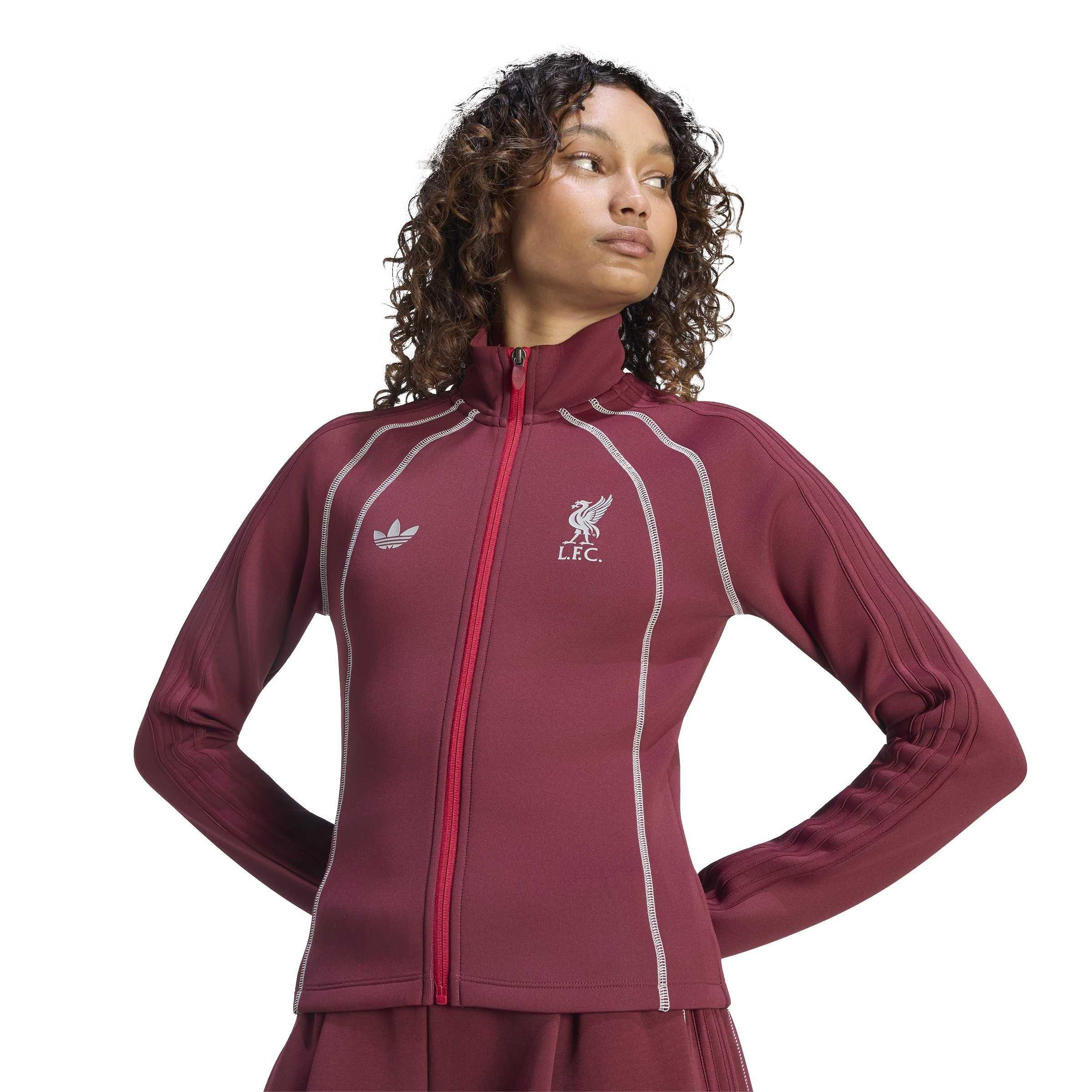 Red/White - adidas - Women's Originals Liverpool Long-Sleeve Tracksuit Top - 4