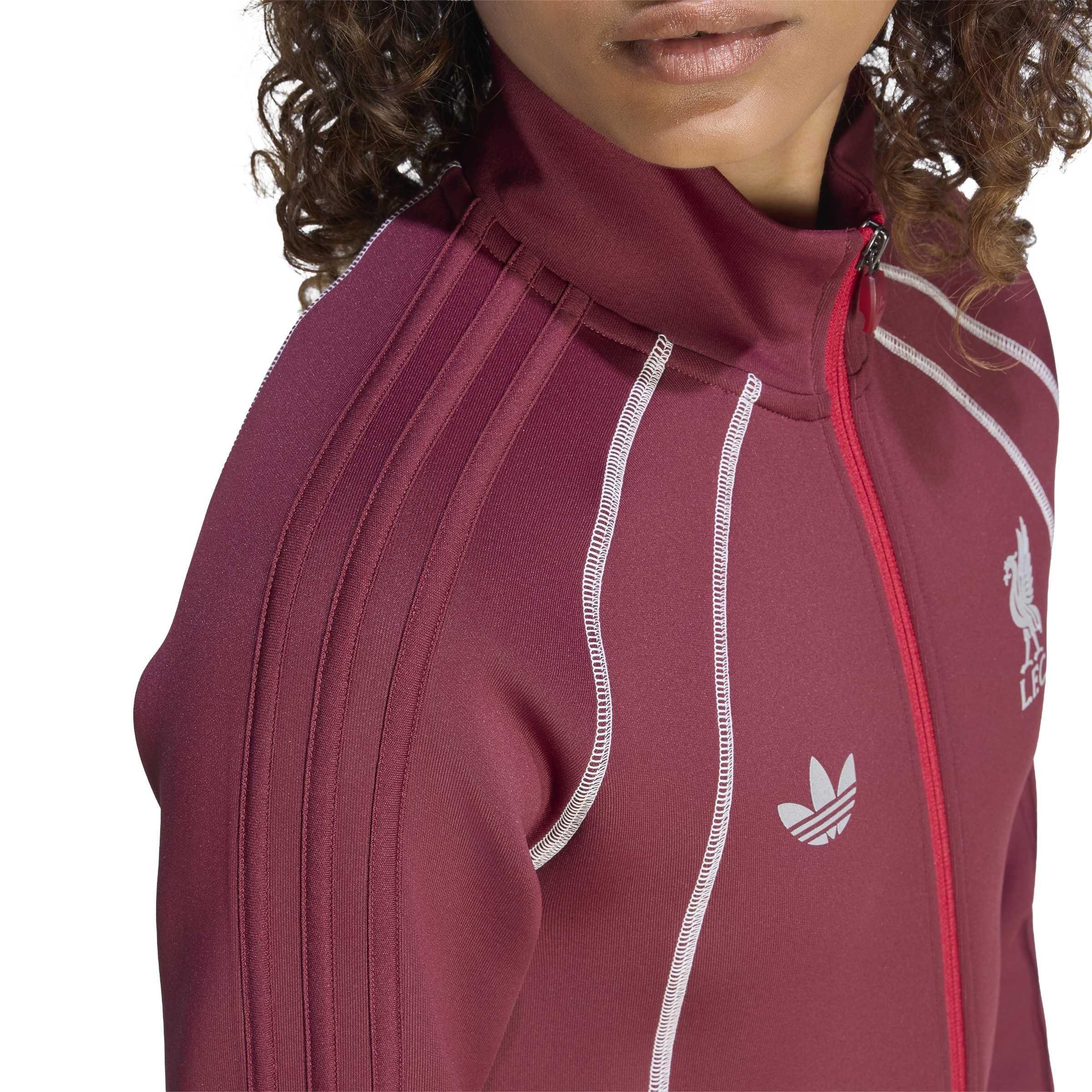 Red/White - adidas - Women's Originals Liverpool Long-Sleeve Tracksuit Top - 5