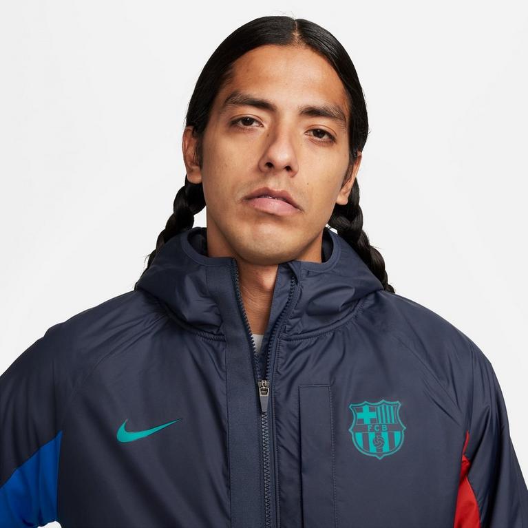 Bleu - Nike - FC Barcelona AWF Third Men's  Soccer Winterized Jacket - 3