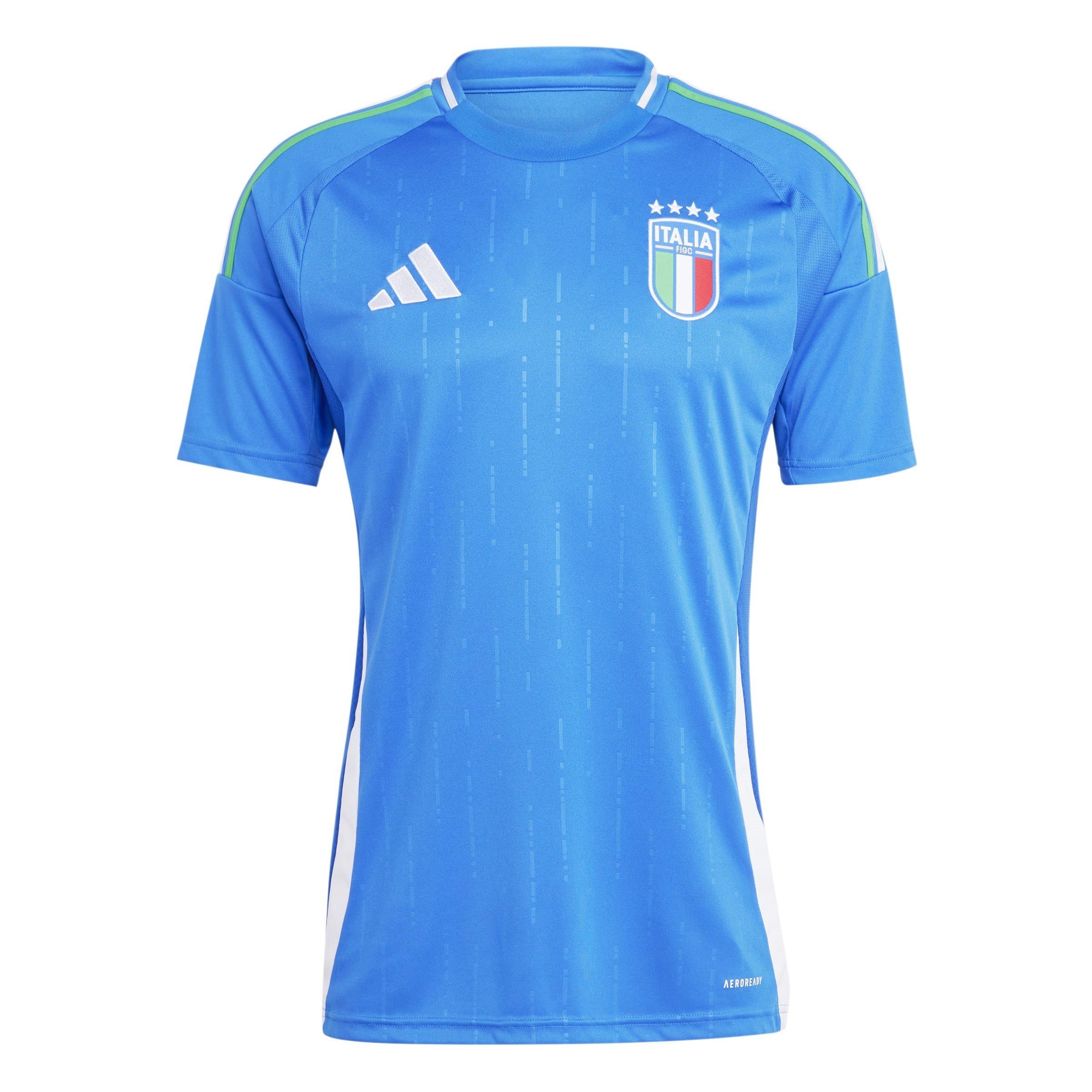 Blå - adidas - Italy Home Shirt 2024 Mens - 1