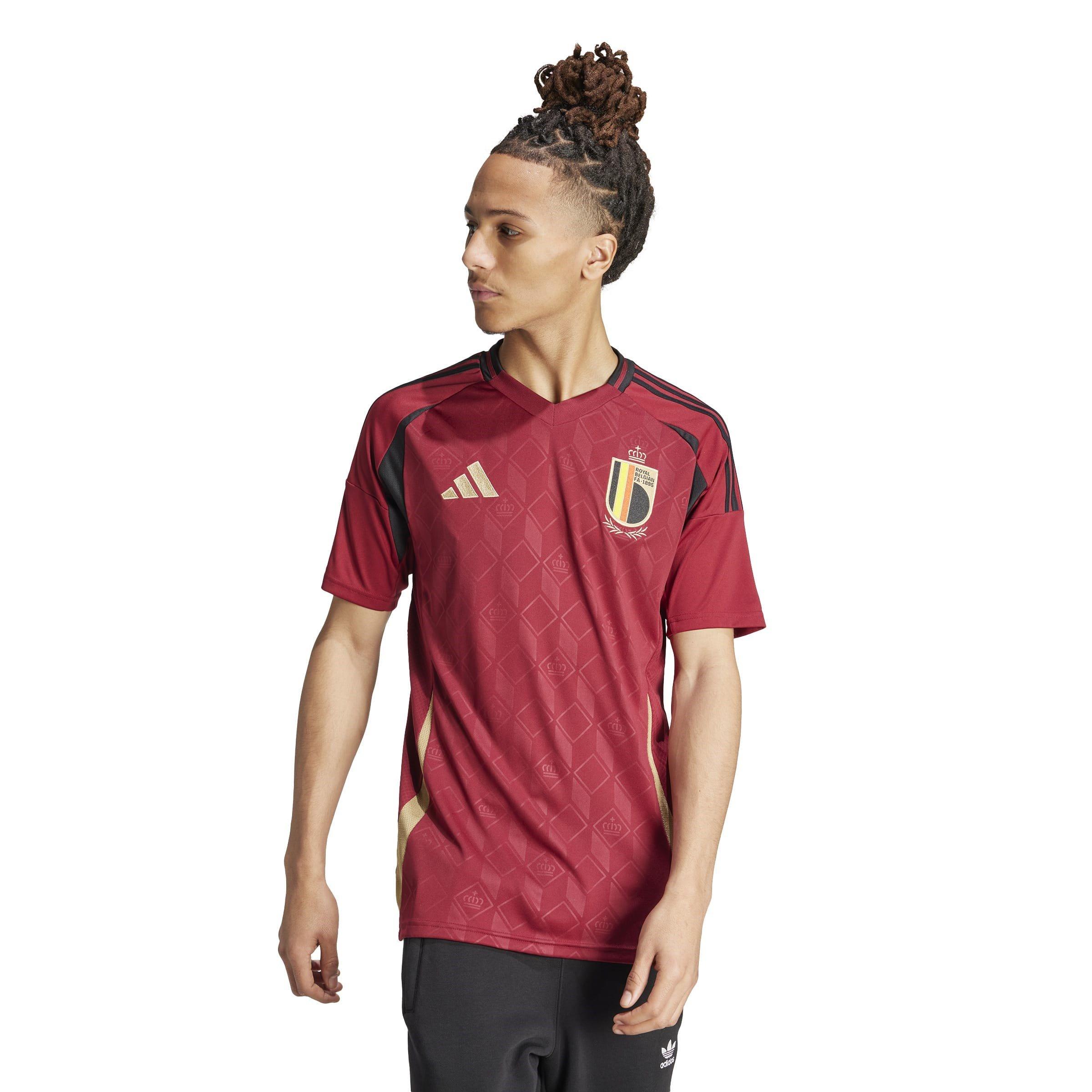 Red - adidas - Belgium Home Shirt 2024 Adults - 3
