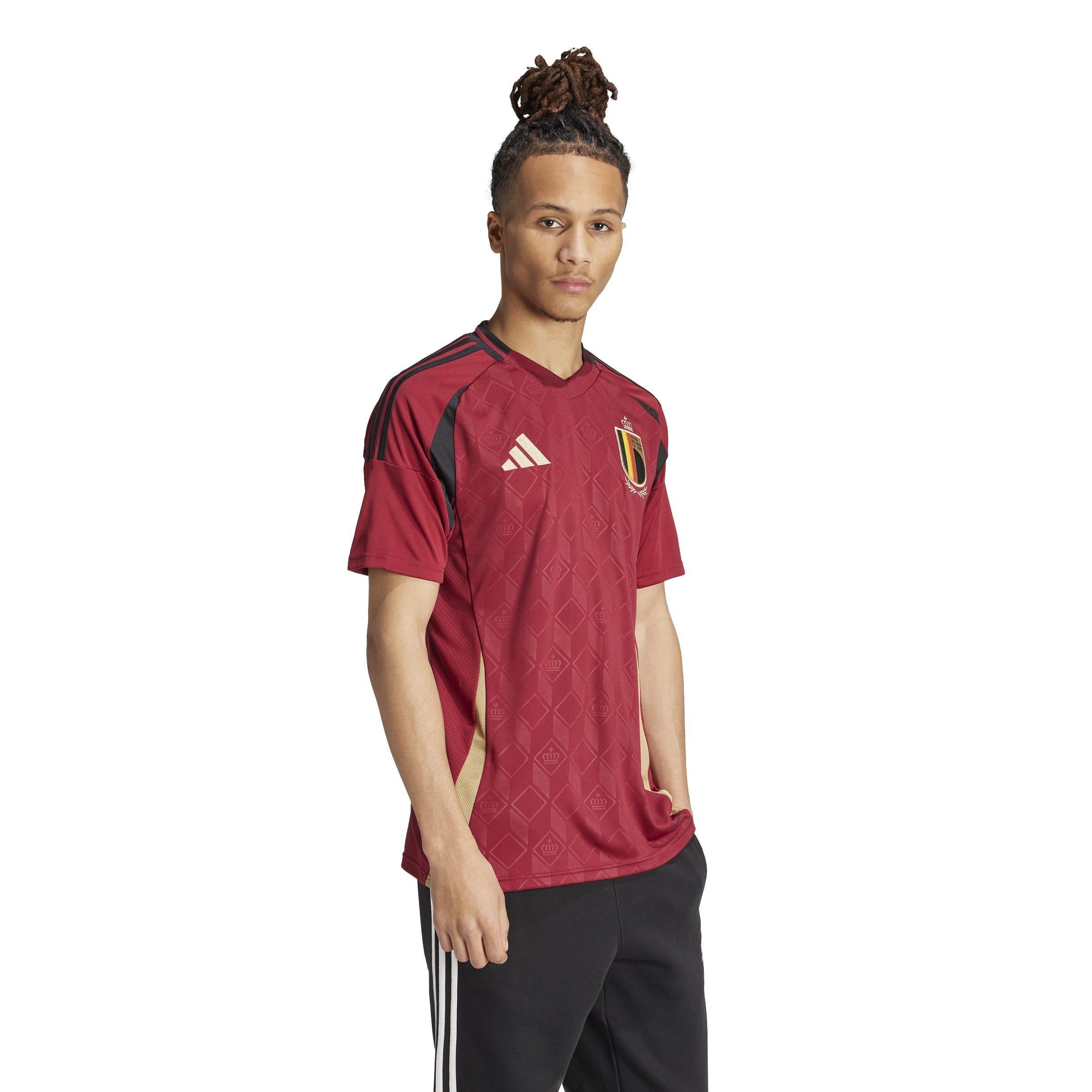 Red - adidas - Belgium Home Shirt 2024 Adults - 5