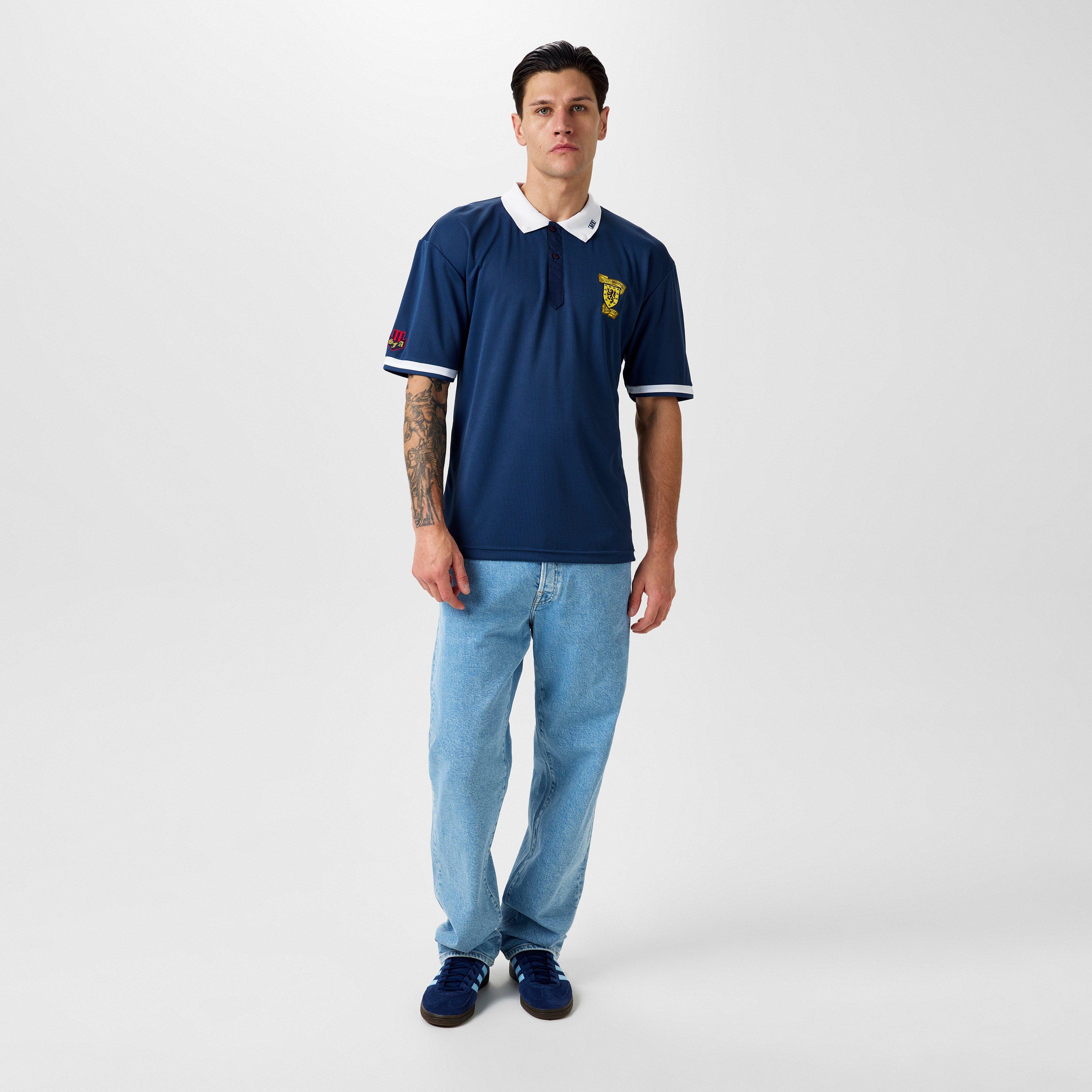 Blå - Score Draw - Scotland '90 Home Shirt Adults - 6