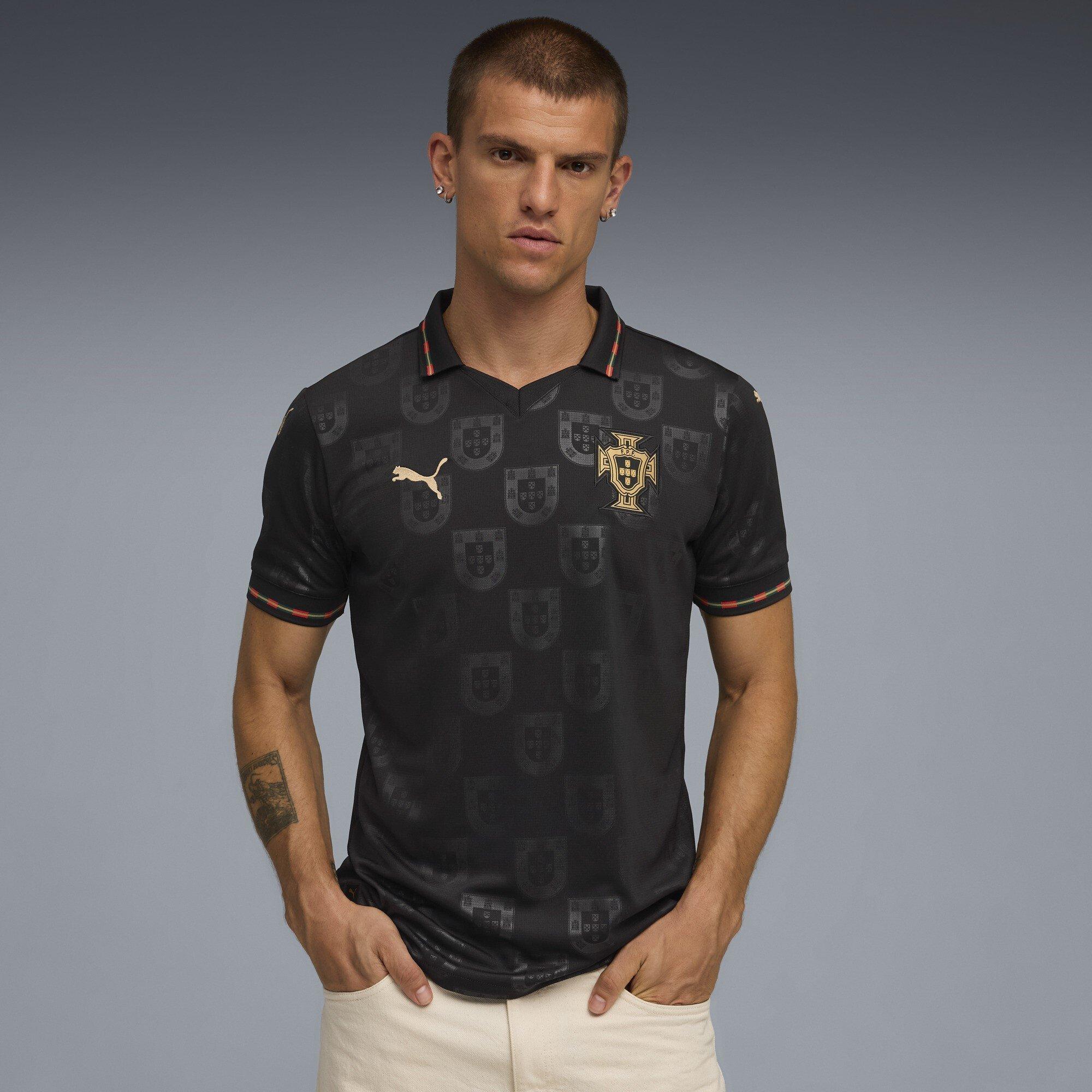 Schwarz - Puma - Portugal Eusebio Shirt 2025 Mens - 3